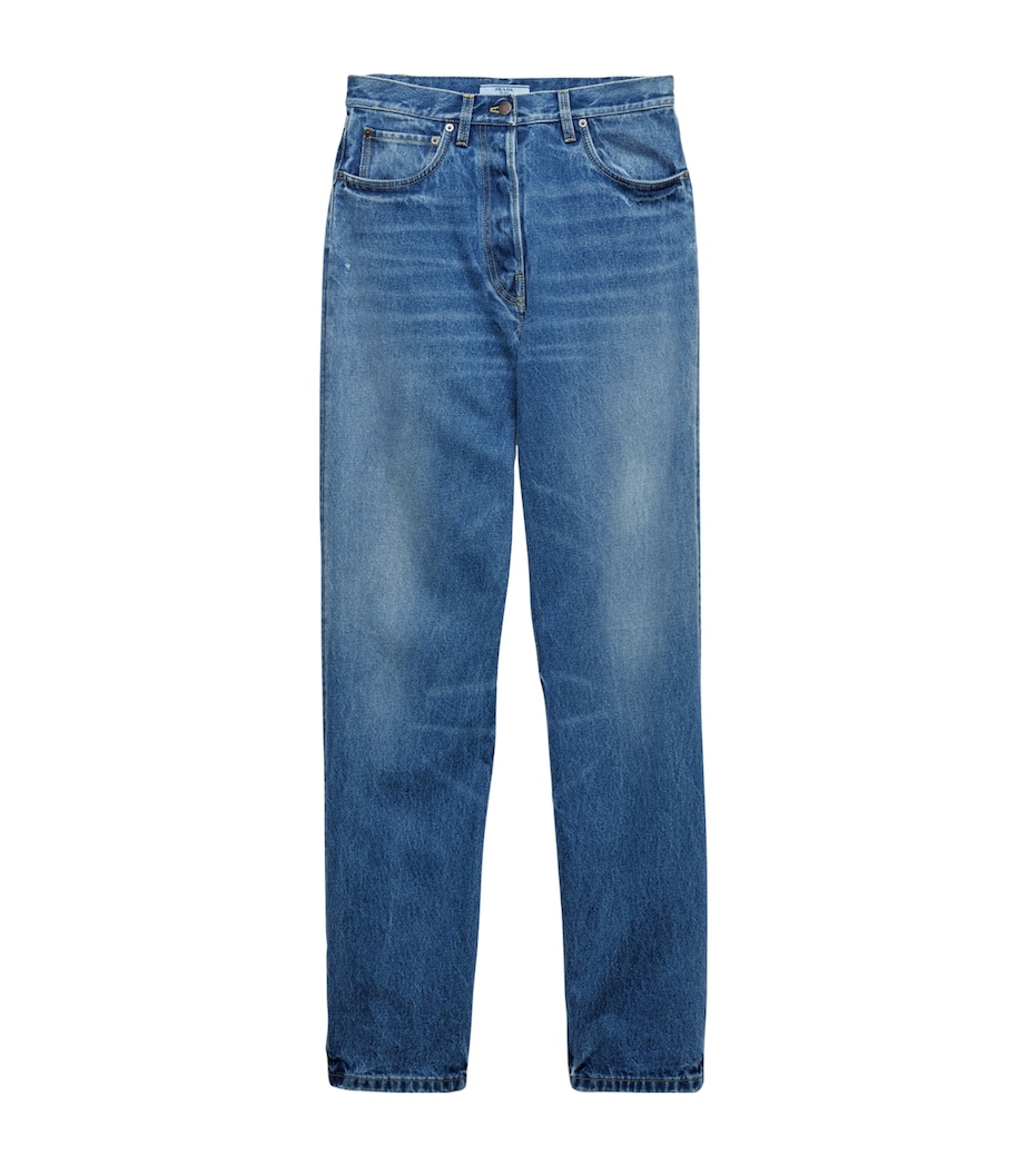 Prada Womens Wide-Leg Jeans Image 1