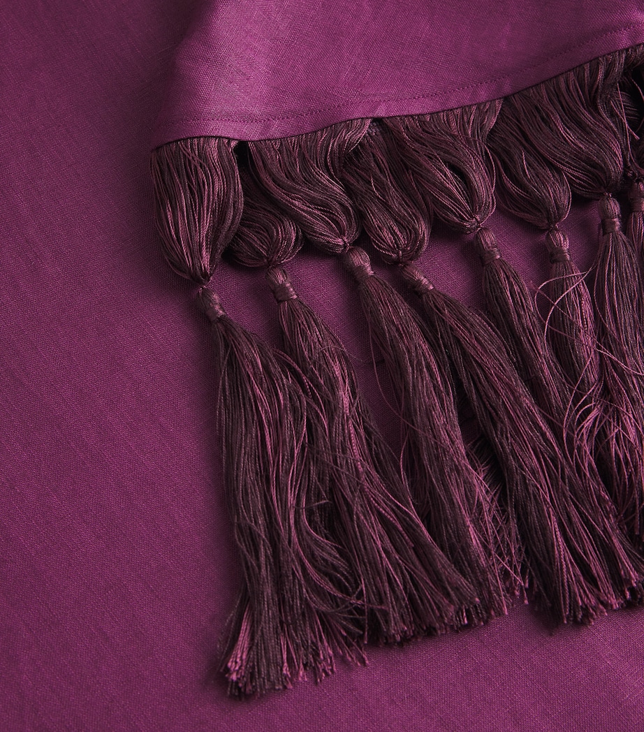 Linen Gloria Poncho PLUM Image 6