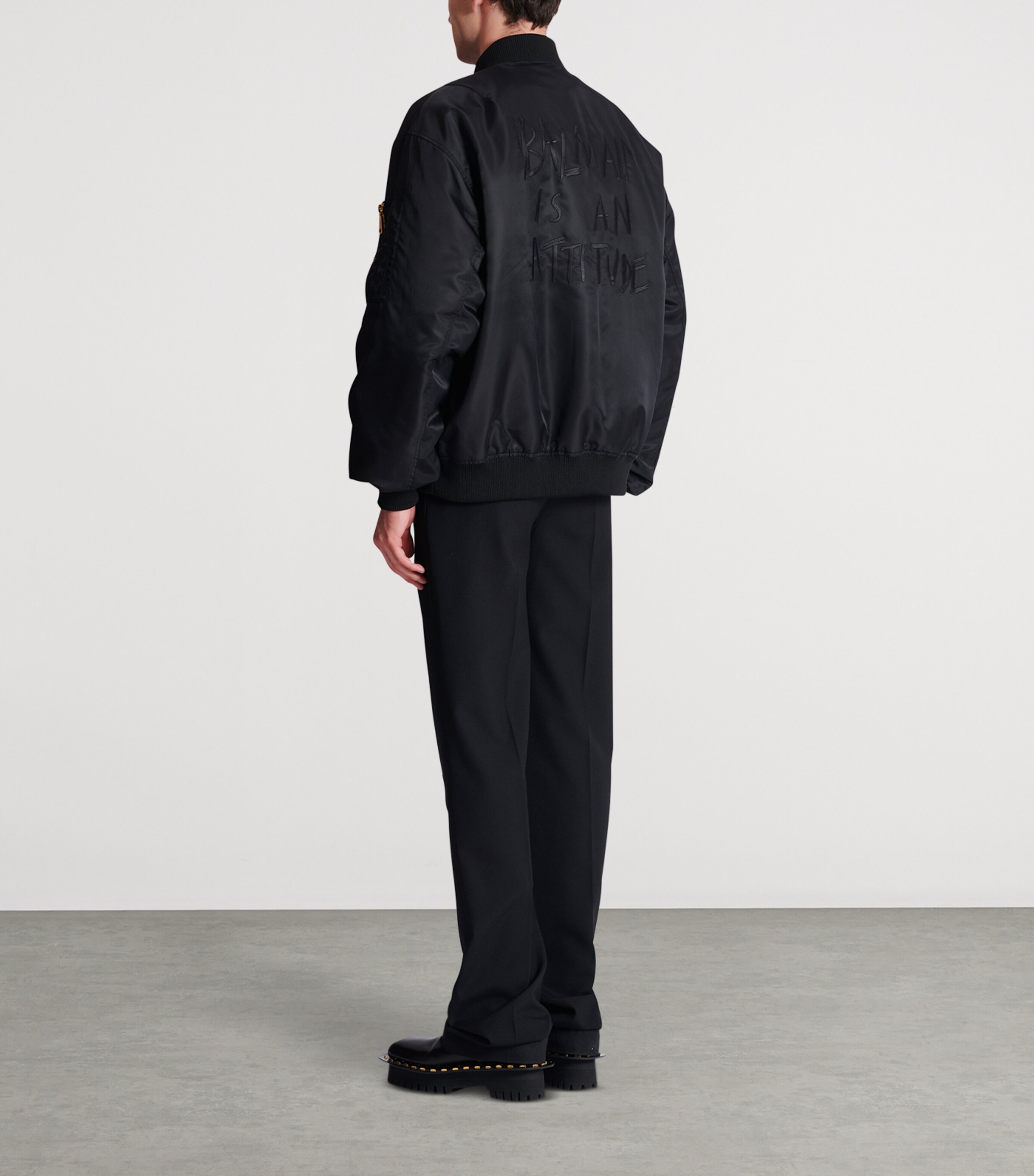 Embroidered Bomber Jacket 0PA NOIR Image 7