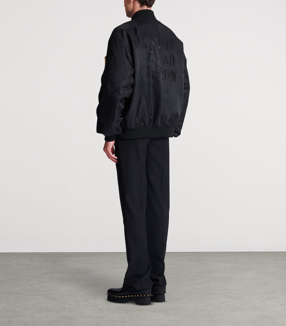 Embroidered Bomber Jacket 0PA NOIR Image 7