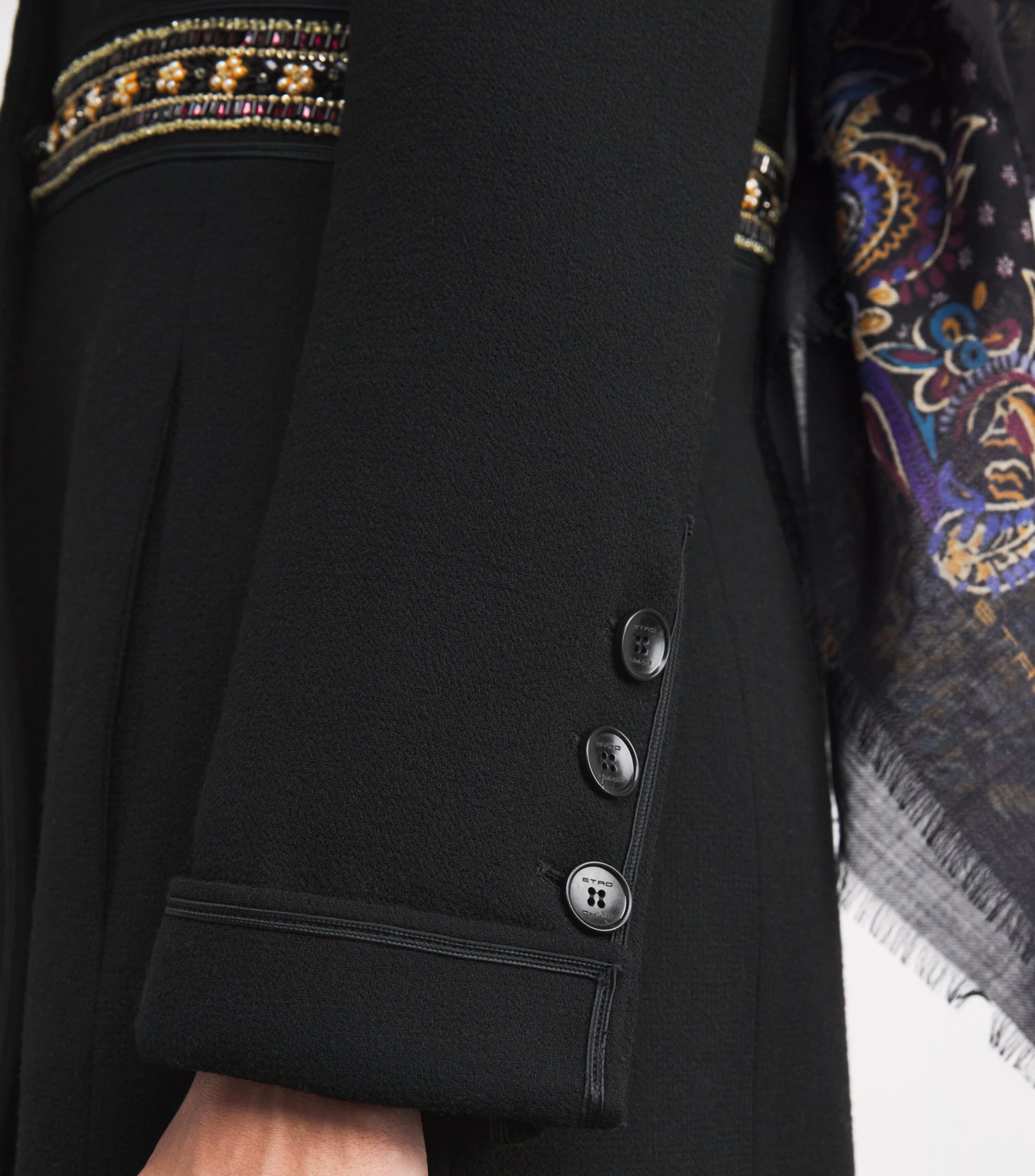 Wool Beaded Overcoat N0000 Image 6