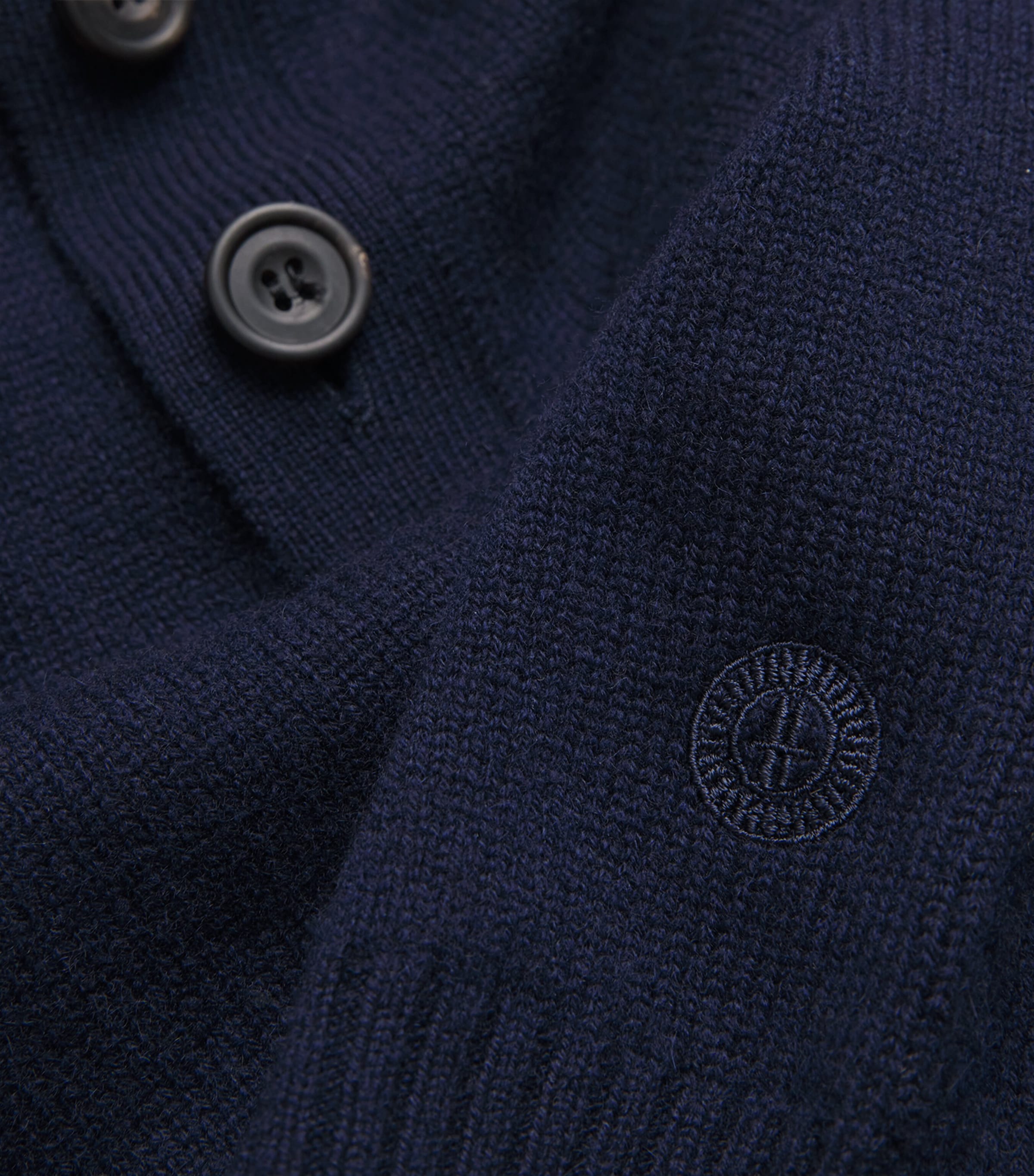 Cashmere Button-Down Sweater T&D NAVY Image 5