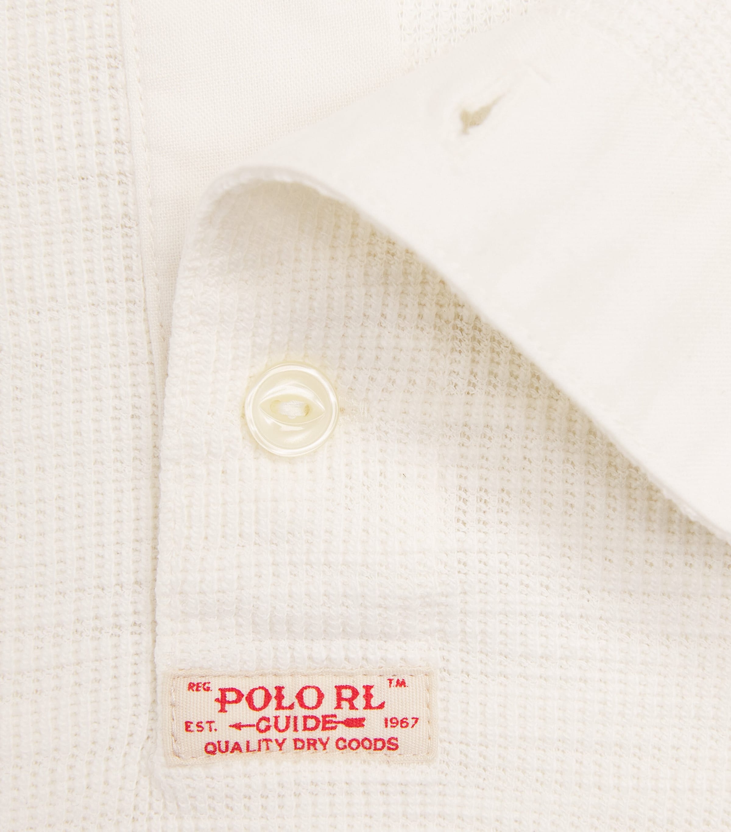 Polo Ralph Lauren Mens Cotton Waffle-Knit Henley T-Shirt Nevis Image 6