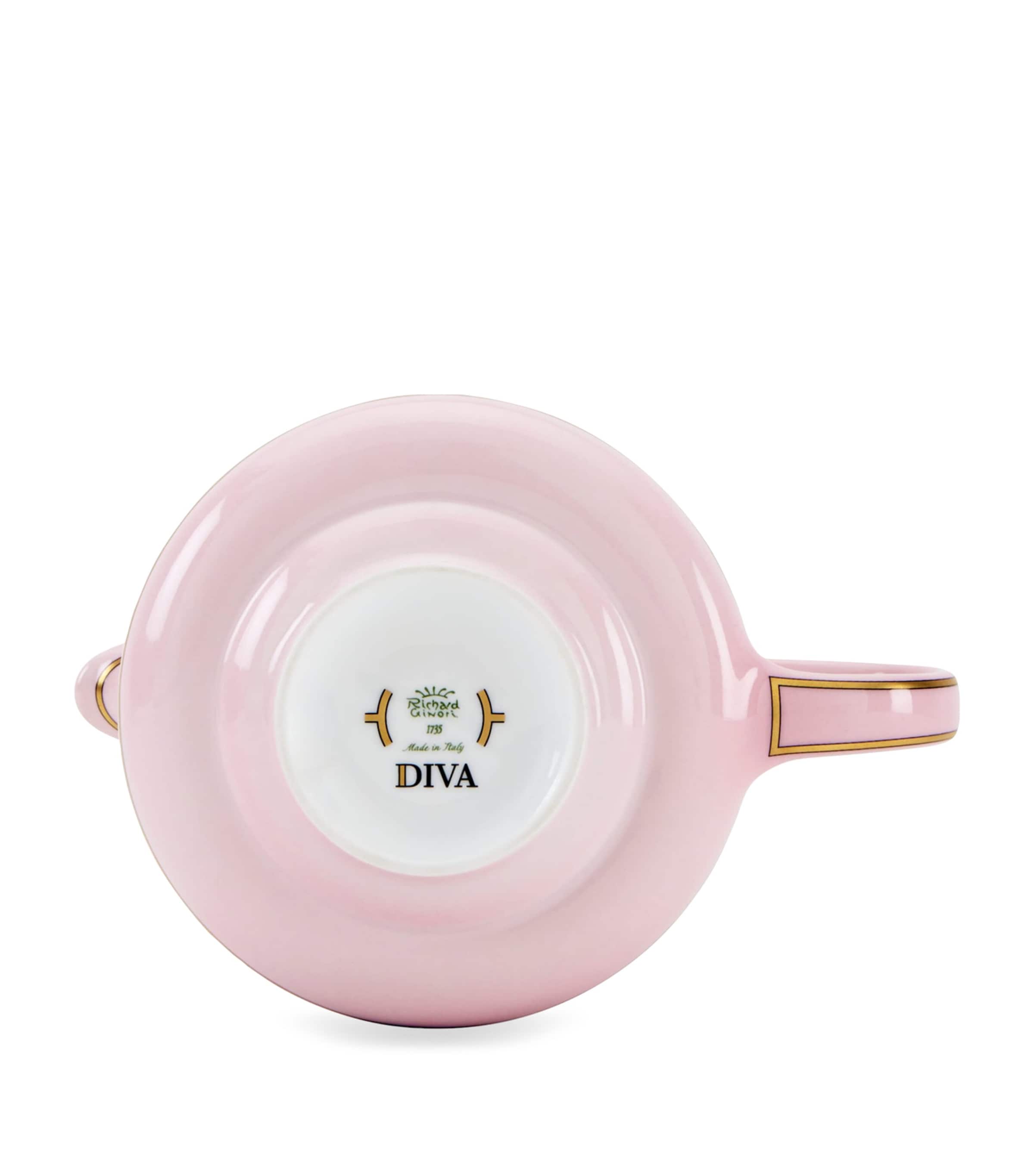 GINORI 1735 Porcelain Colonna Diva Rosa Teapot (770ml) Image 3