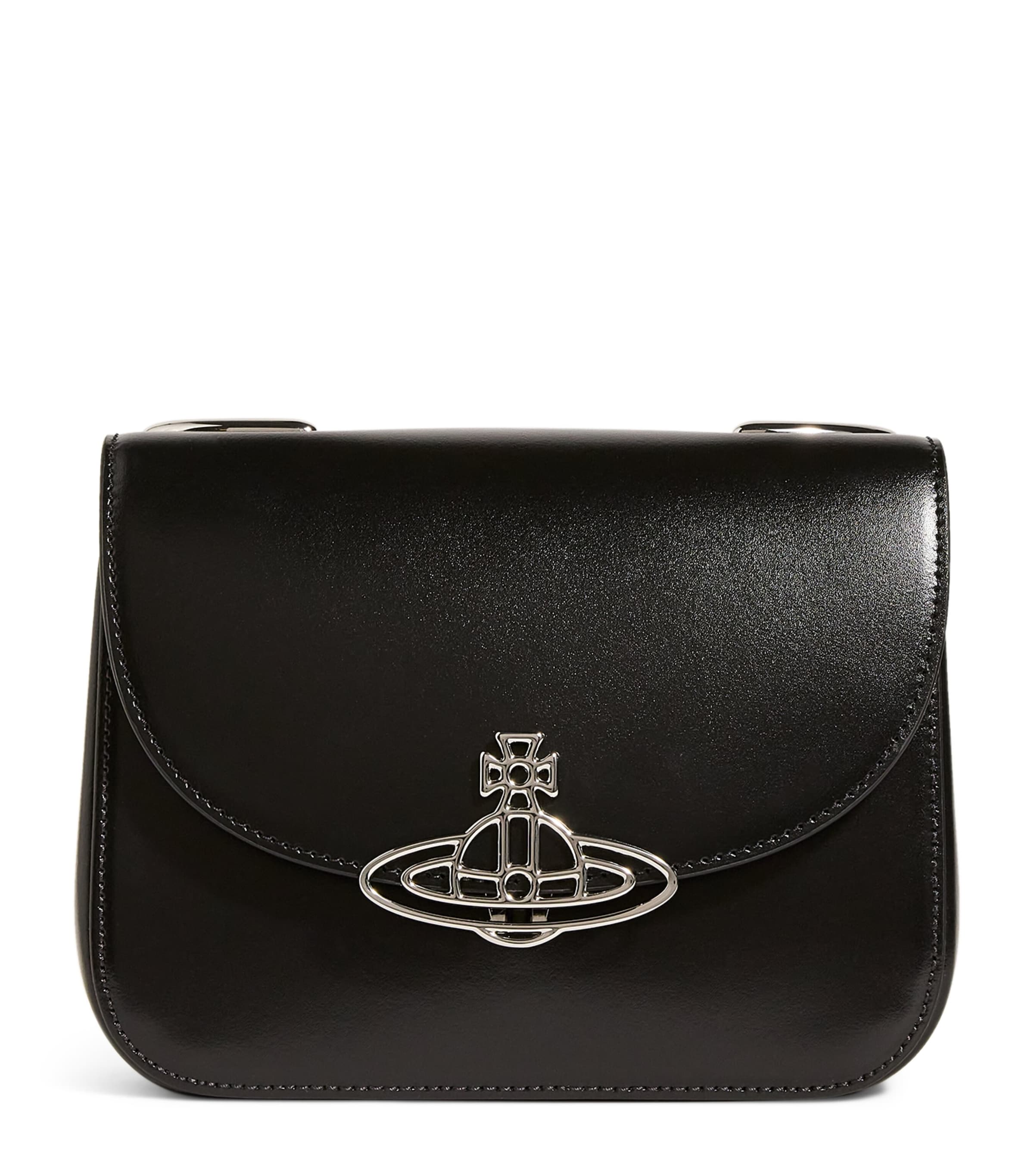 Vivienne Westwood Leather Linda Cross-body Bag In Black