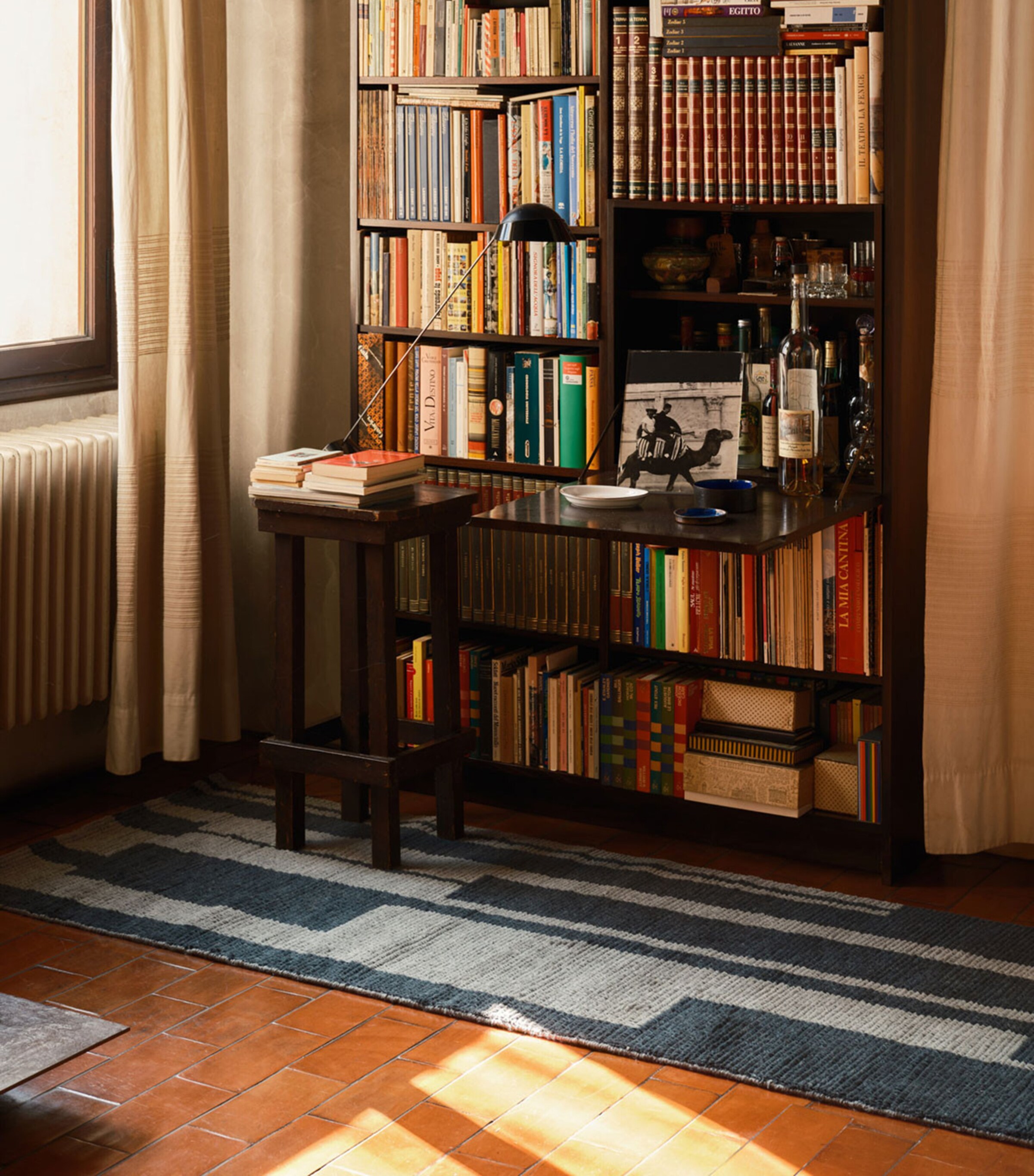 The Rug Company x Paul Smith Raster Rug (3.05m x 0.84m) Blue Image 4