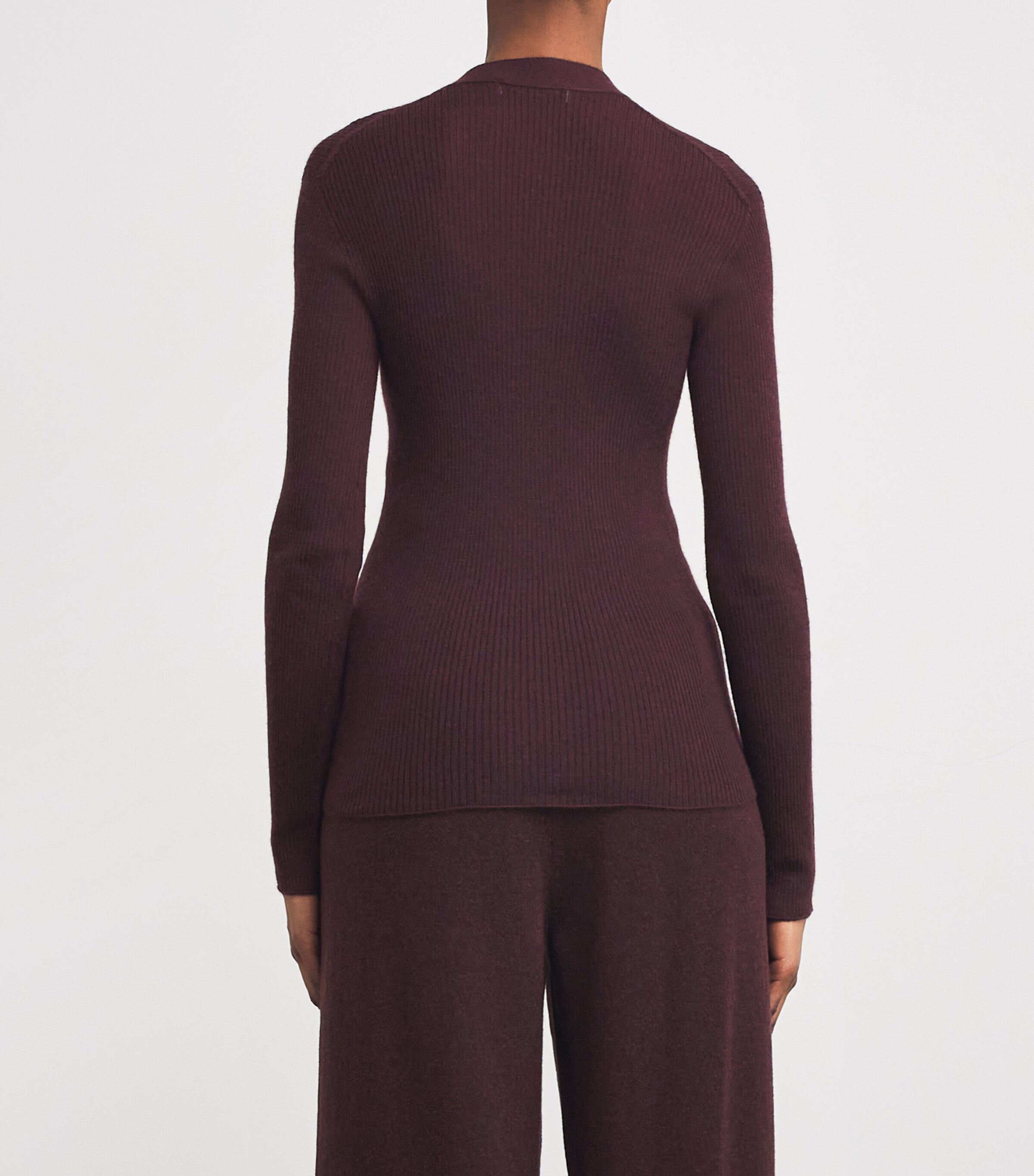 Johnstons Of Elgin Womens Superfine Cashmere Cardigan Rosewood Image 4