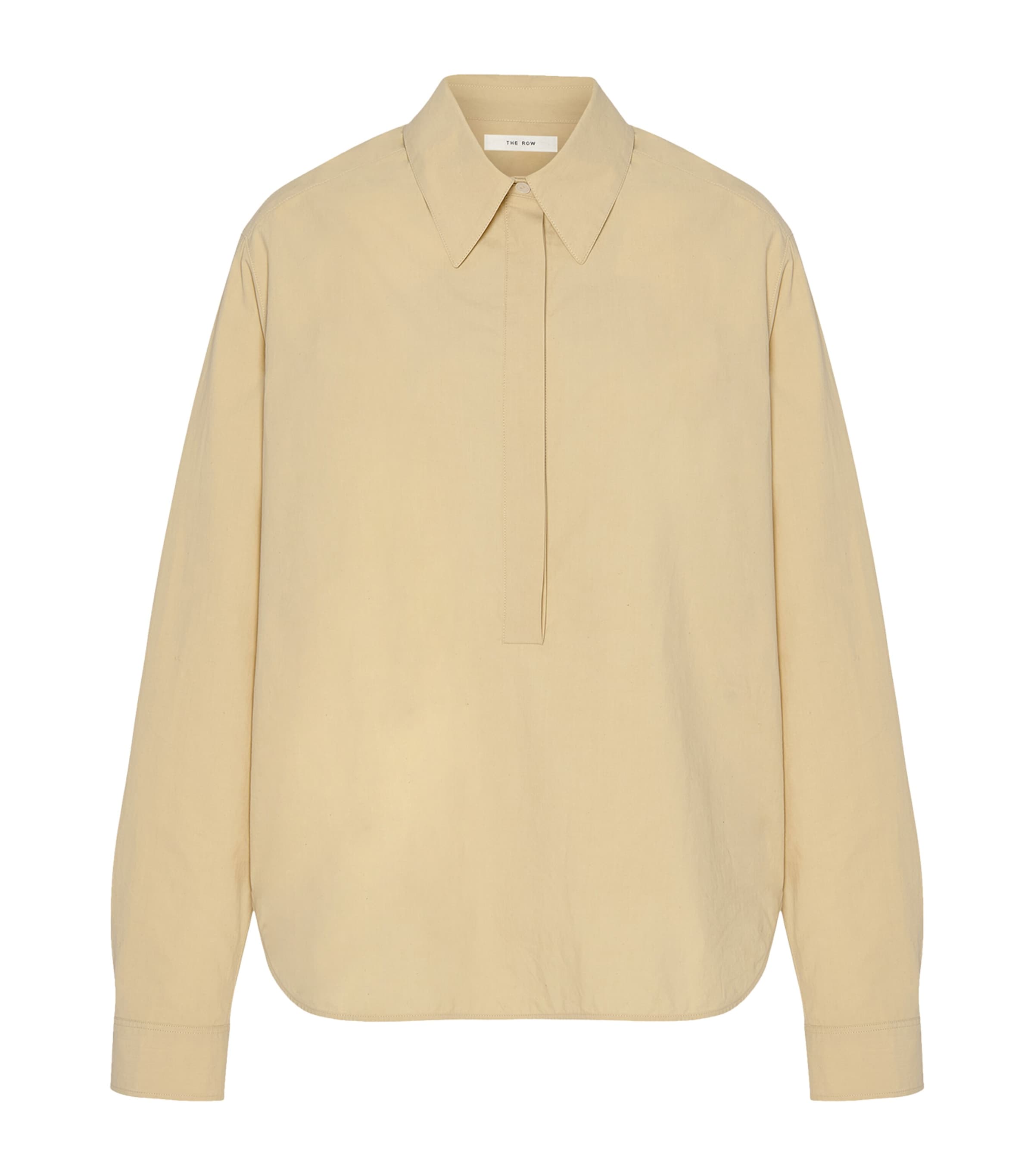 The Row Margan Cotton Polo Shirt In Sand
