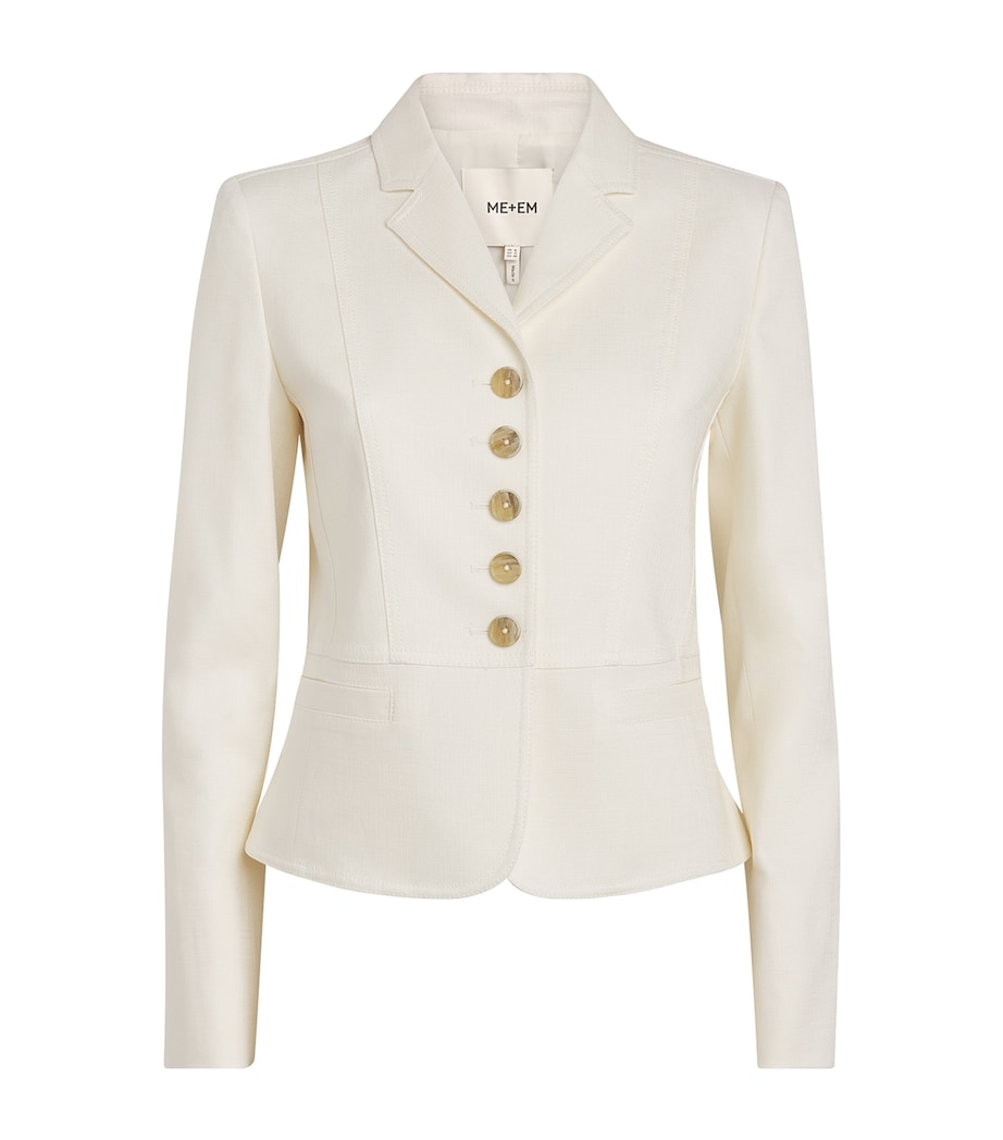ME+EM Womens Fitted Cropped Jacket Ivory Image 1