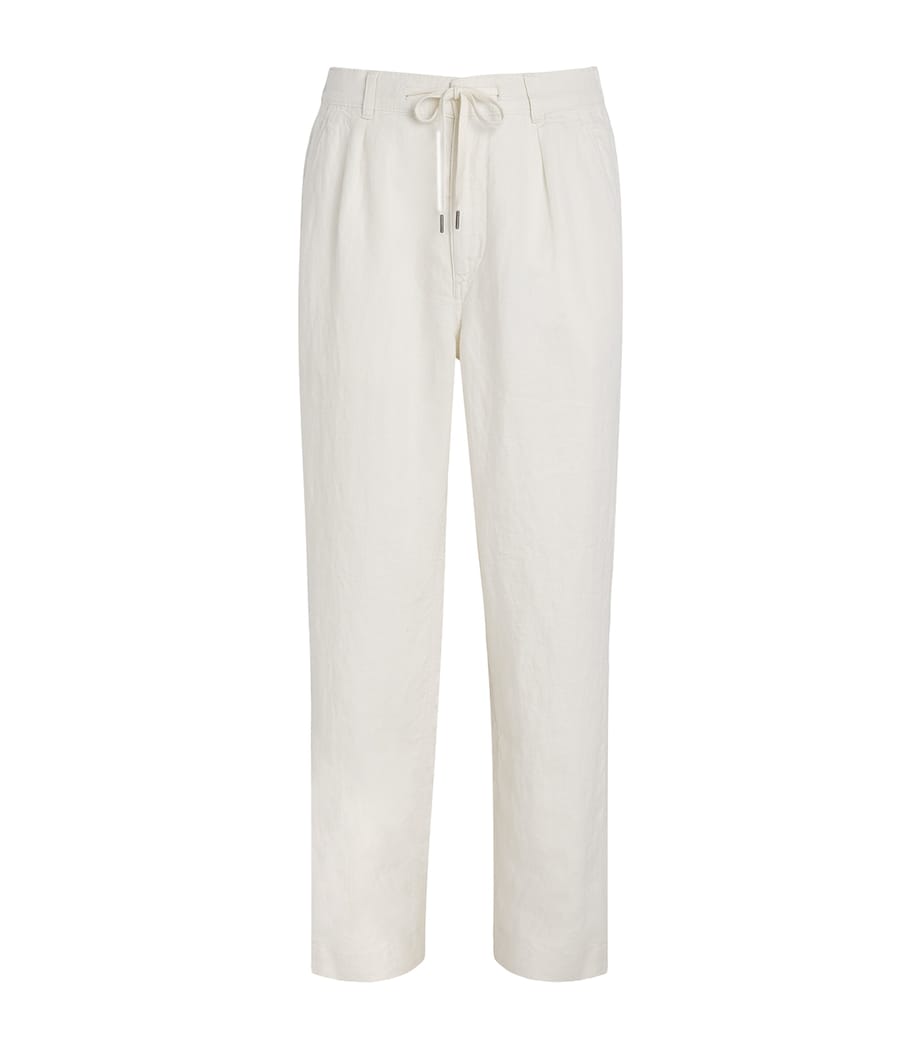 Linen Drawstring Trousers NATURAL Image 1