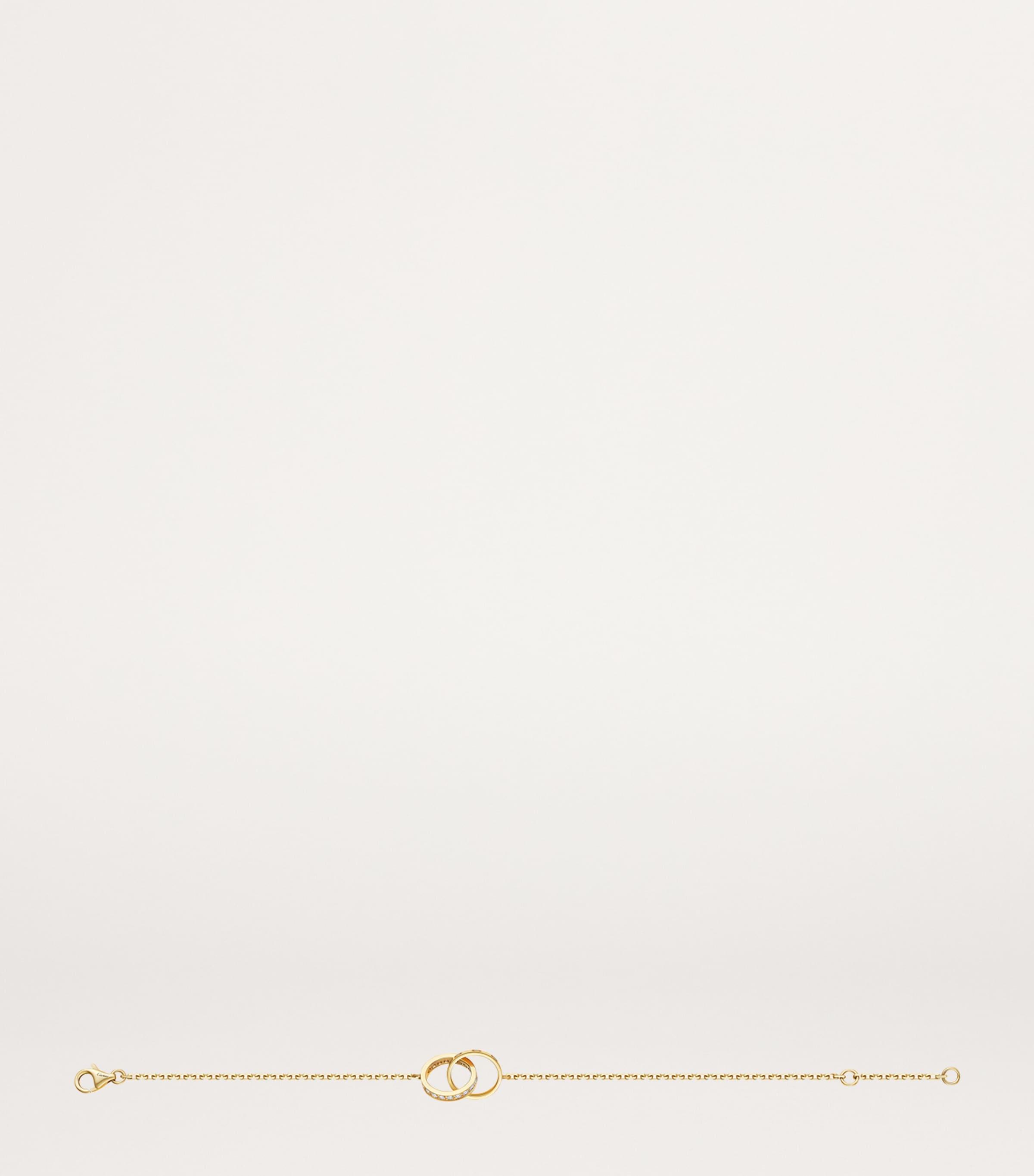 Yellow Gold and Diamond LOVE Chain Bracelet YELLOW GOLD Image 4