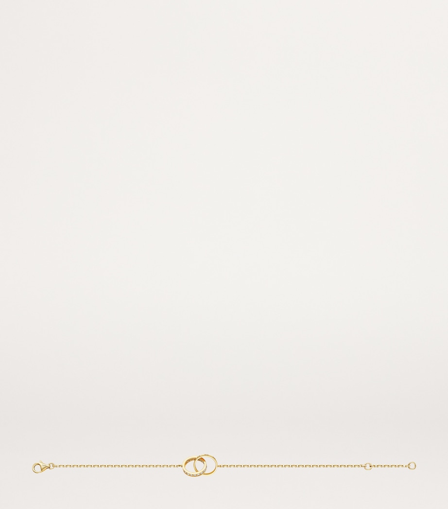 Yellow Gold and Diamond LOVE Chain Bracelet YELLOW GOLD Image 4