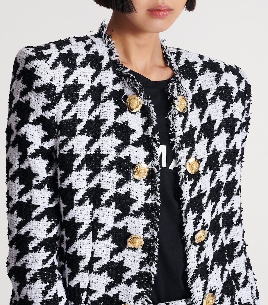 Tweed Houndstooth Jacket GAB BLANC/NOIR Image 3