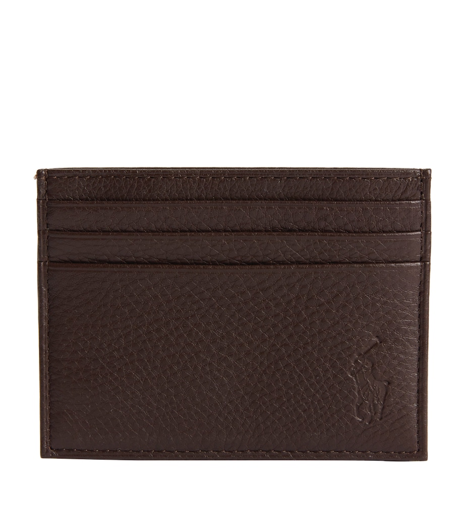 Leather Logo Card Holder BROWN Image 1