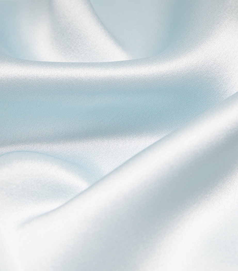 Satin Draped Chimera Maxi Dress L60 MISTY BLUE Image 5