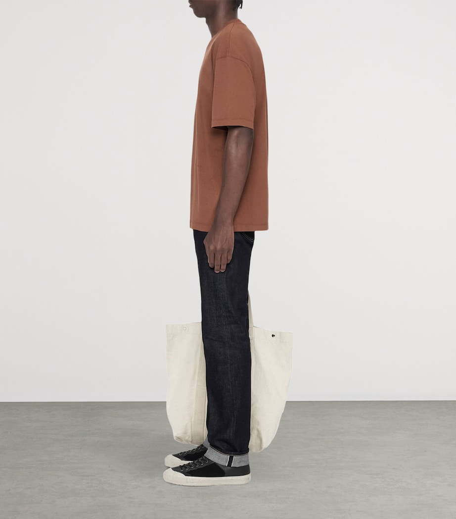 AllSaints Mens Organic Cotton Maddox T-Shirt Rust Orange Image 8