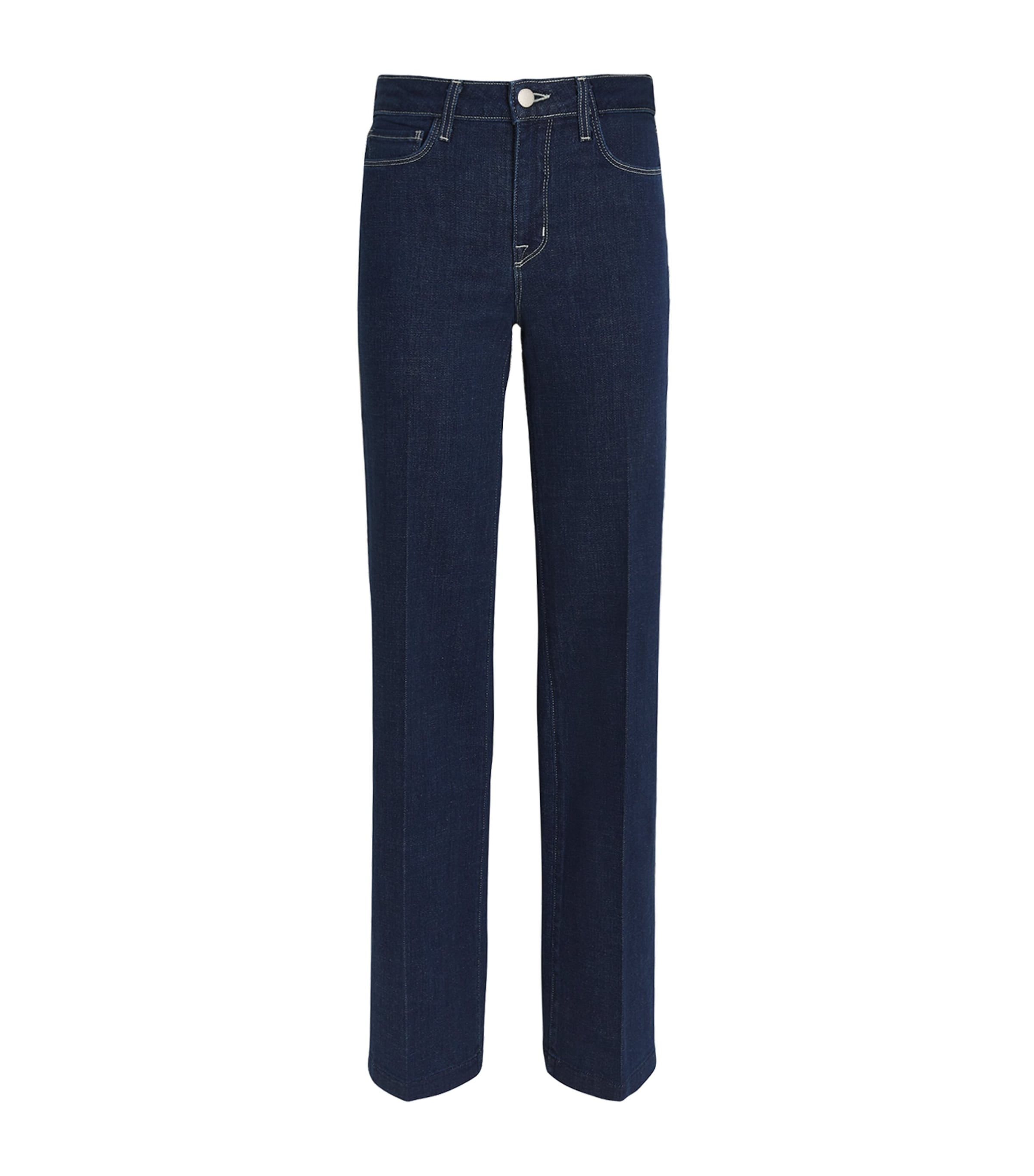 L Agence Clayton Wide-leg Jeans In Blue