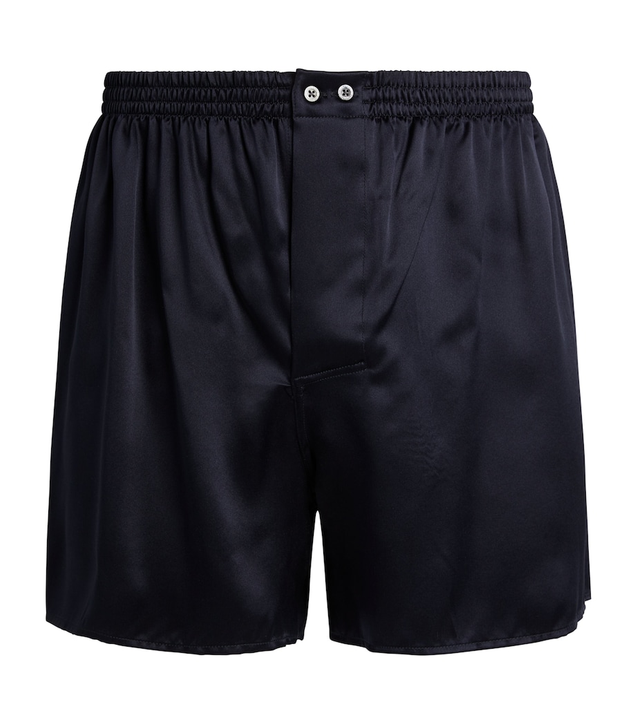 Silk Boxers 447 NAVY Image 1