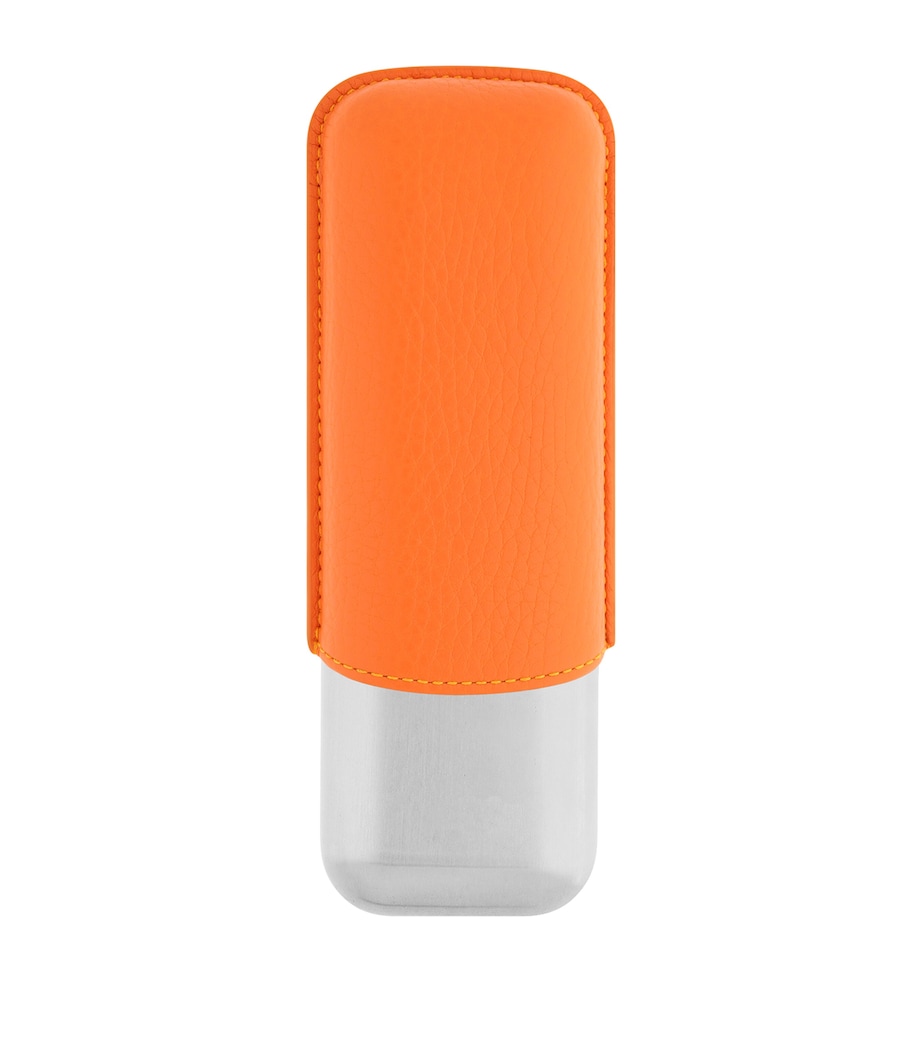 Calf Leather 2-Cigar Case ORANGE Image 2