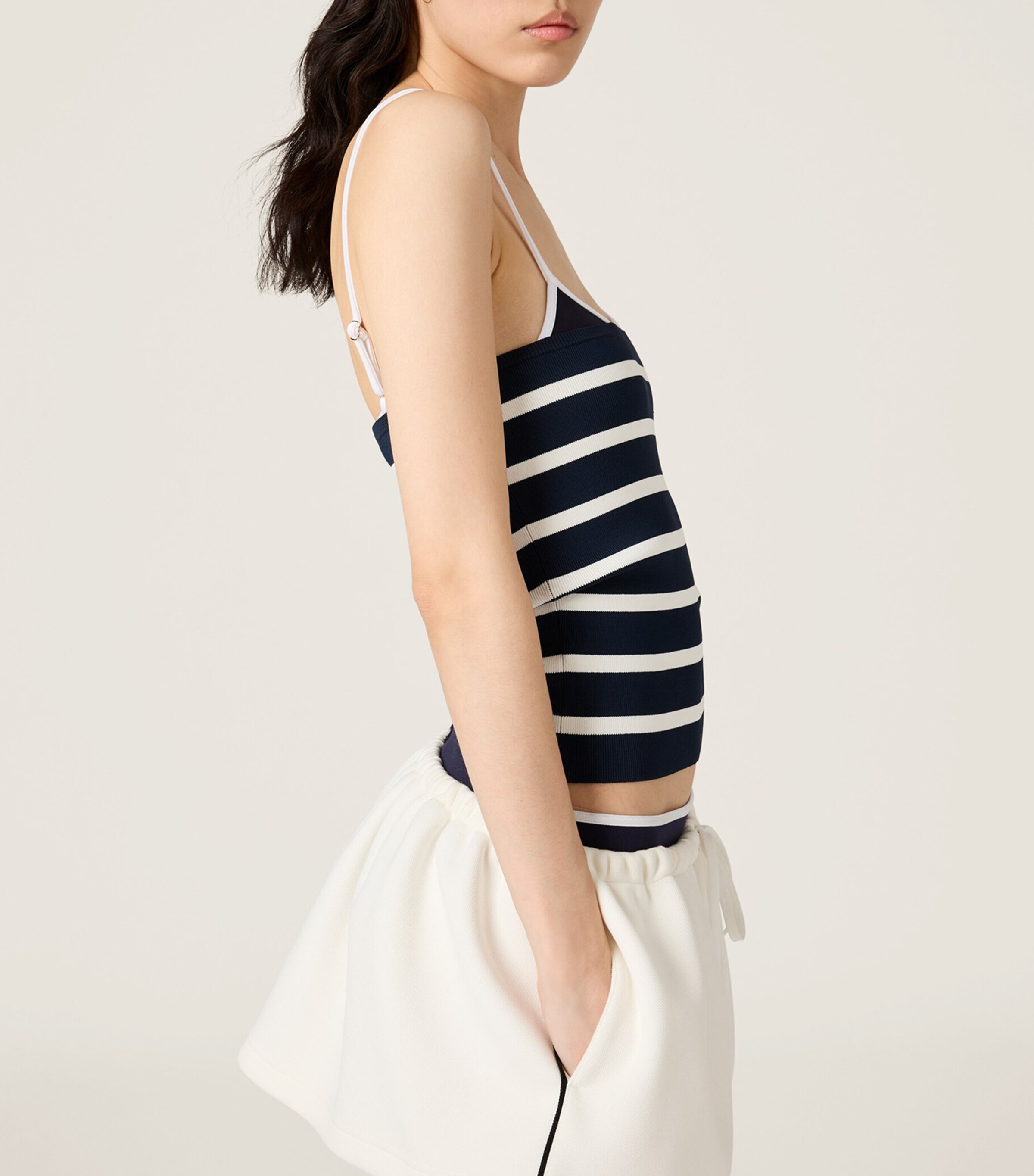 Knitted Stripe Tube Top F0761 Image 4