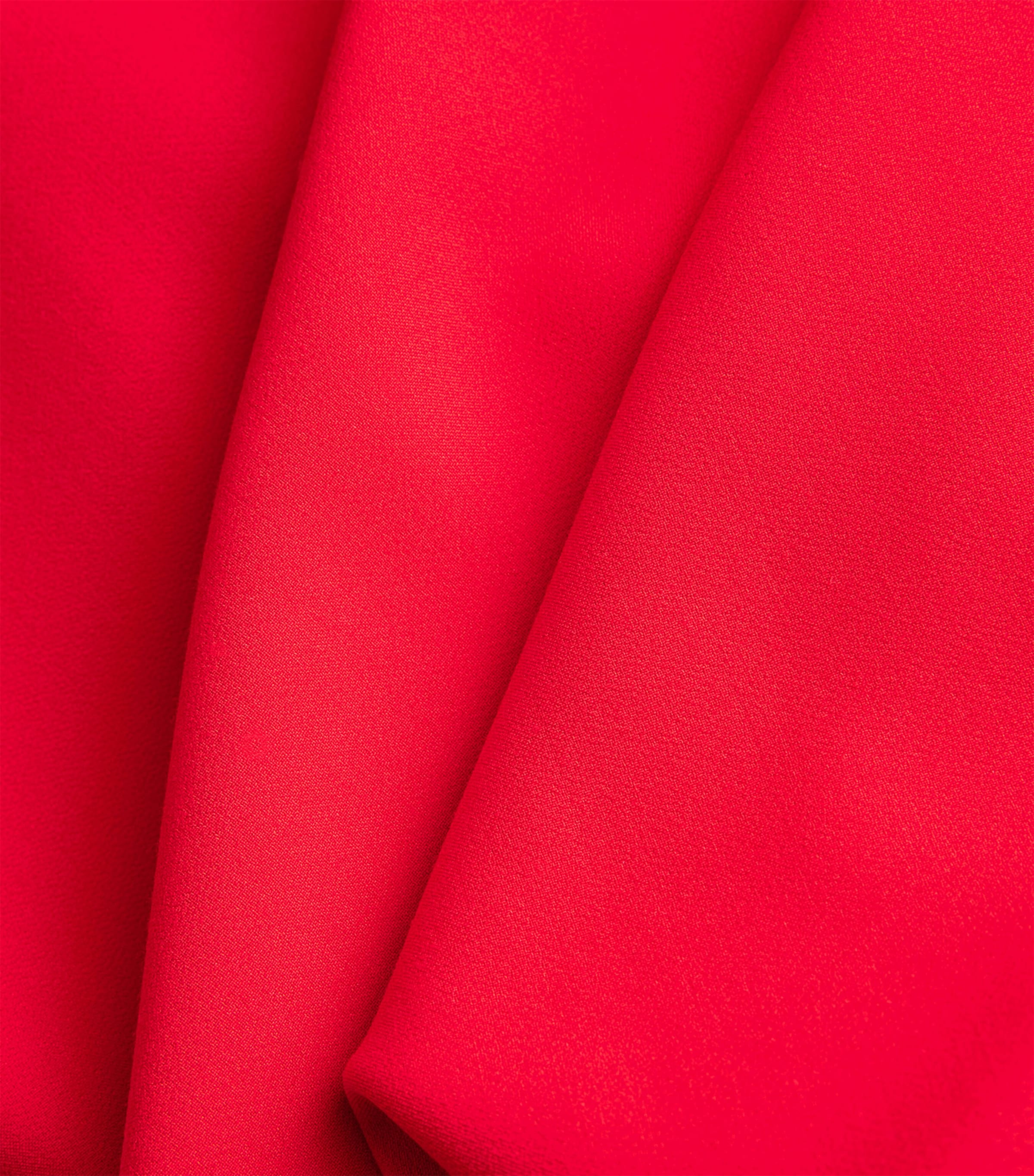 Crepe Boat-Neck Maxi Dress RED Image 5