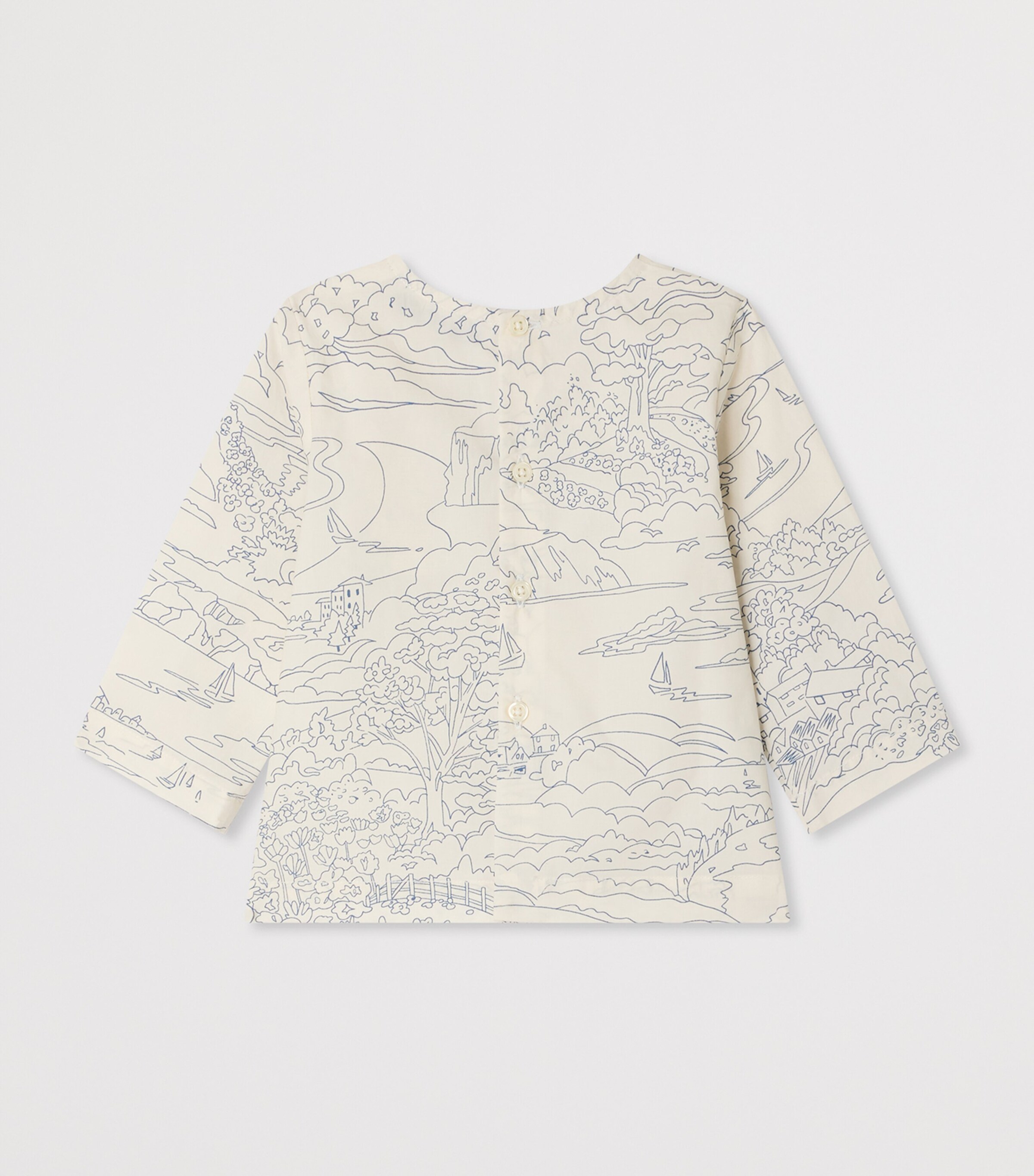 Bonpoint Cotton Printed Top (1-18 Months) Imp Encre Image 2