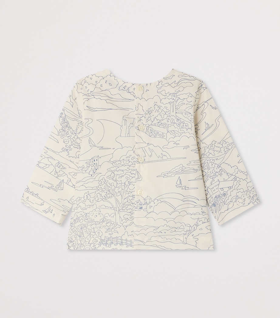 Bonpoint Cotton Printed Top (1-18 Months) Imp Encre Image 2