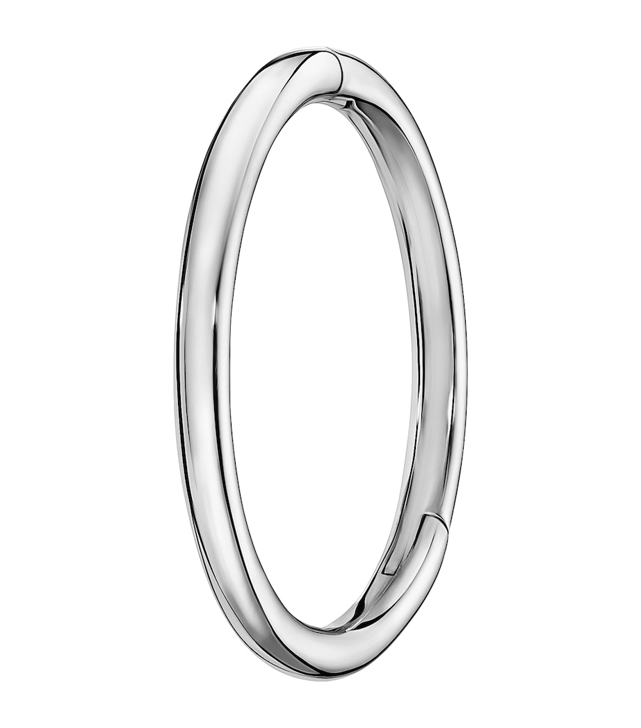 Gold Single Hoop Earring (9.5mm) WHITE GOLD Image 1