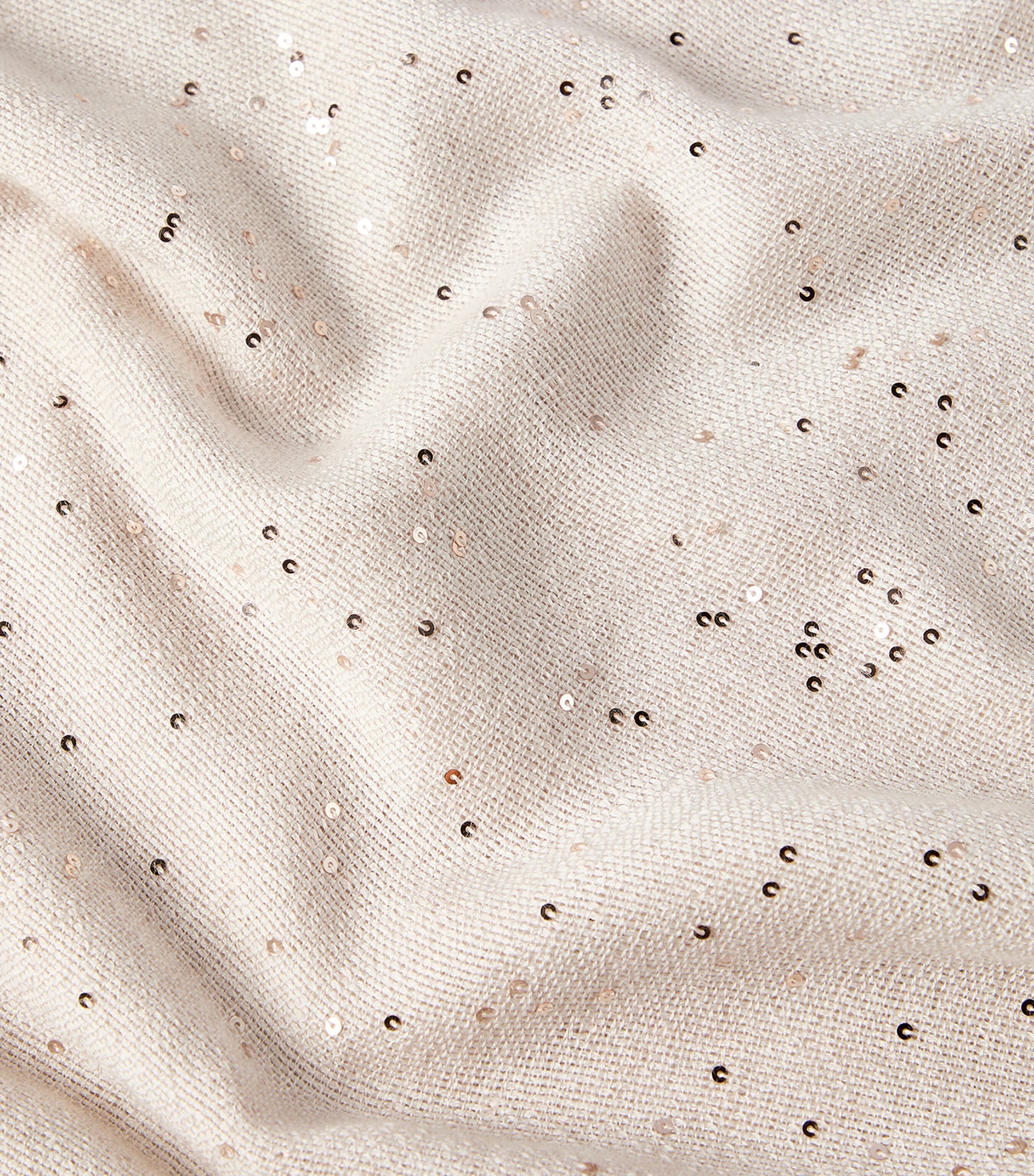 Brunello Cucinelli Cashmere-Silk Embellished Scarf Image 4