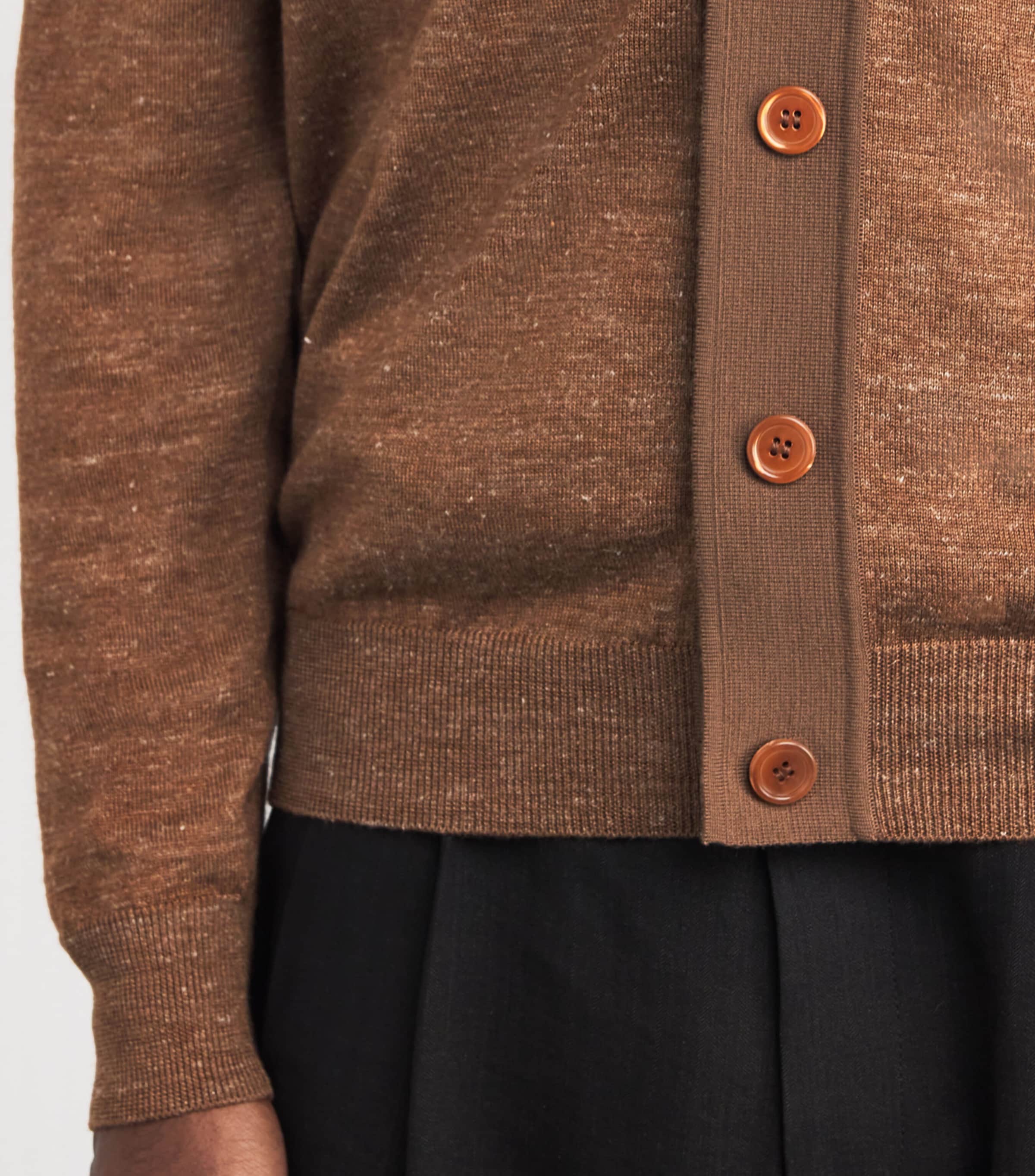 Cashmere-Silk-Hemp V-Neck Cardigan 2425 Image 6