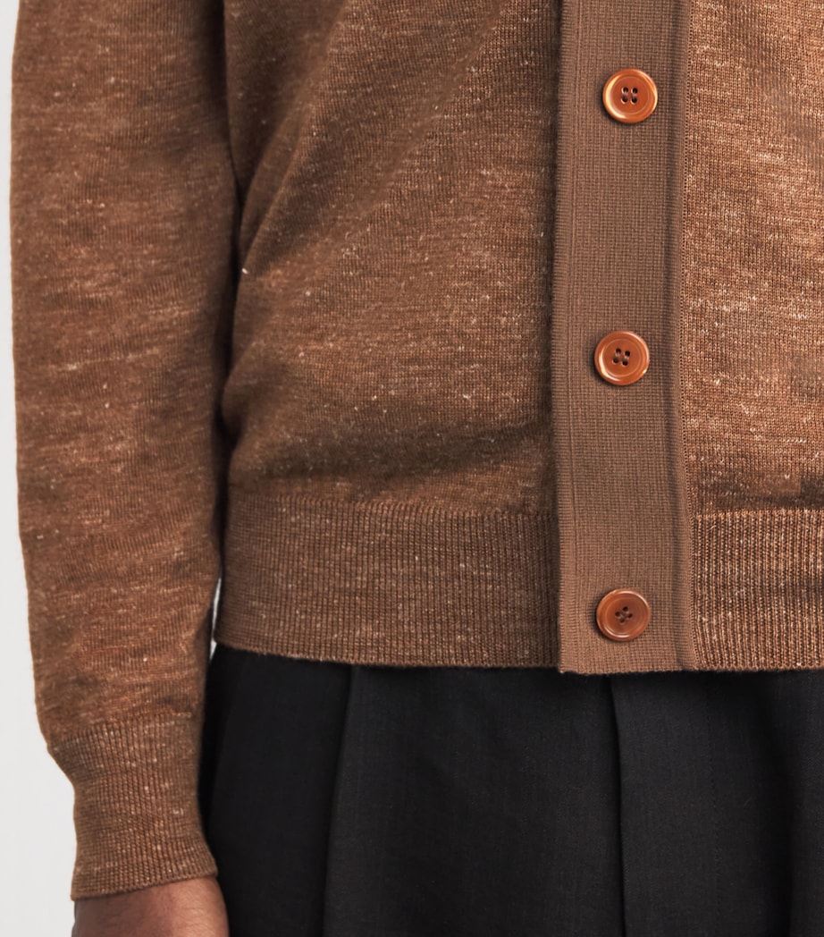 Cashmere-Silk-Hemp V-Neck Cardigan 2425 Image 6