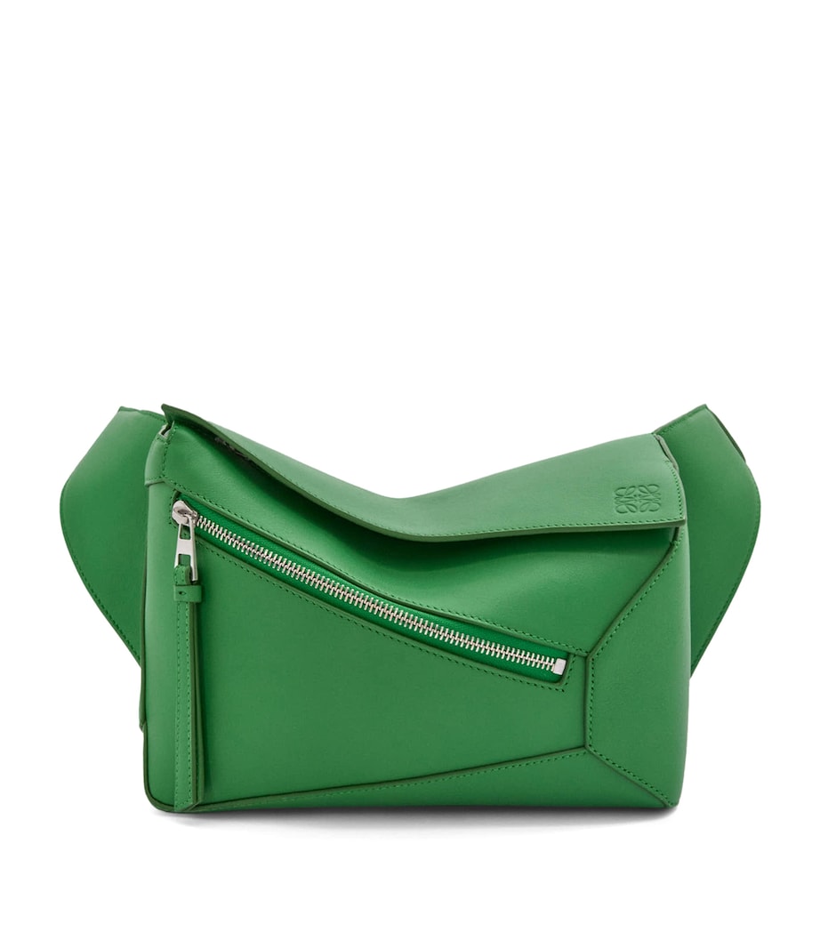 Small Leather Puzzle Edge Belt Bag TROPICAL GREEN Image 1