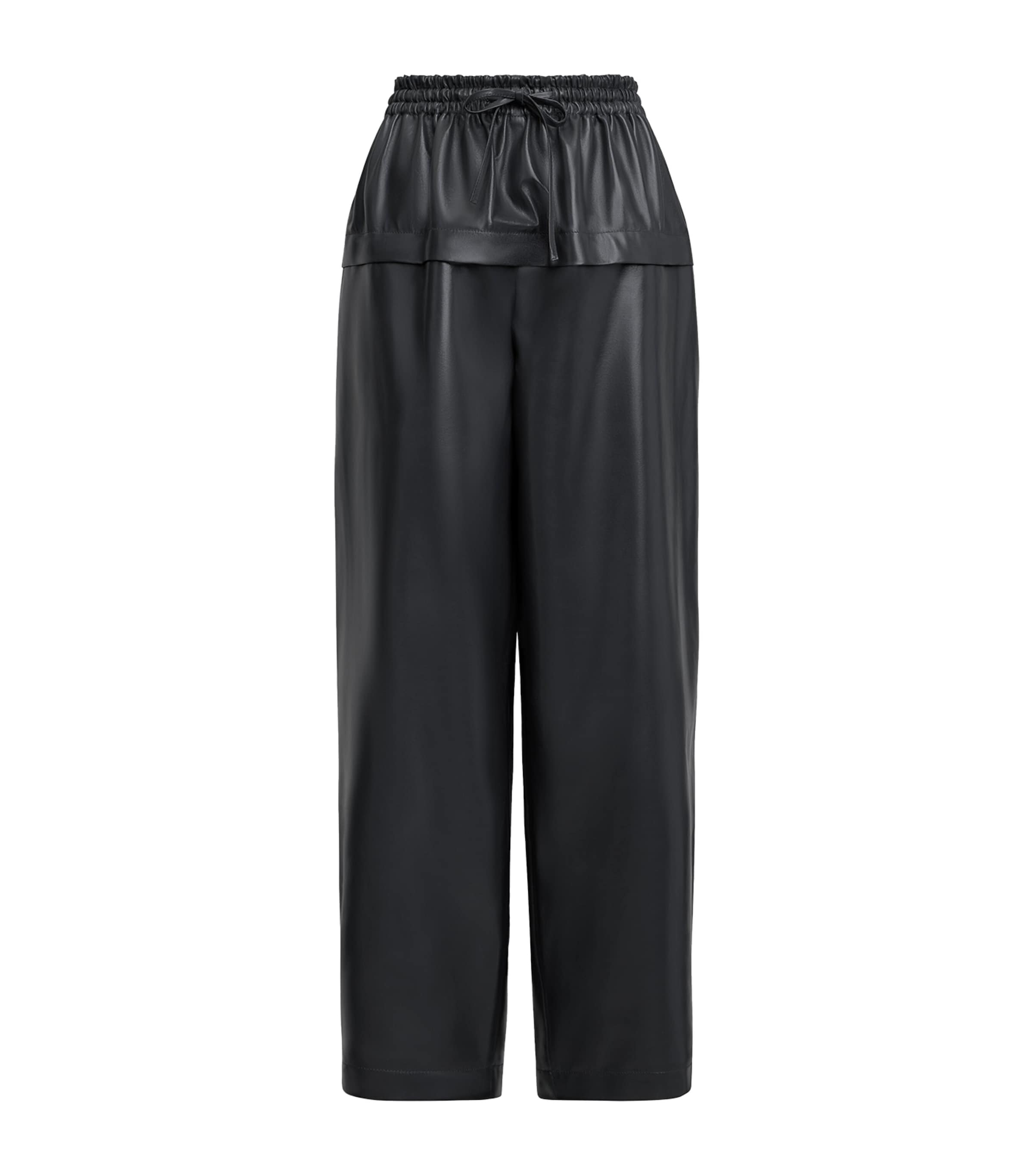 Leather Peplum Trousers ANTHRACITE Image 1