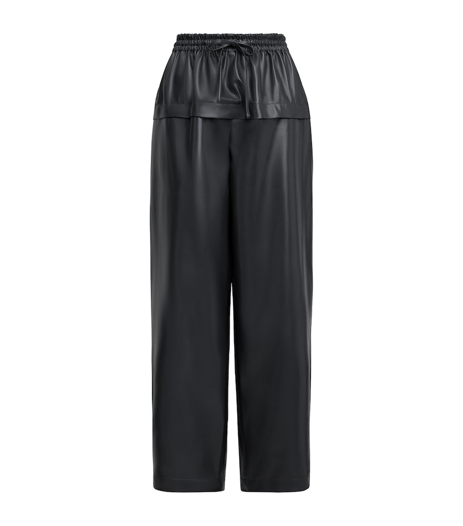 Leather Peplum Trousers ANTHRACITE Image 1