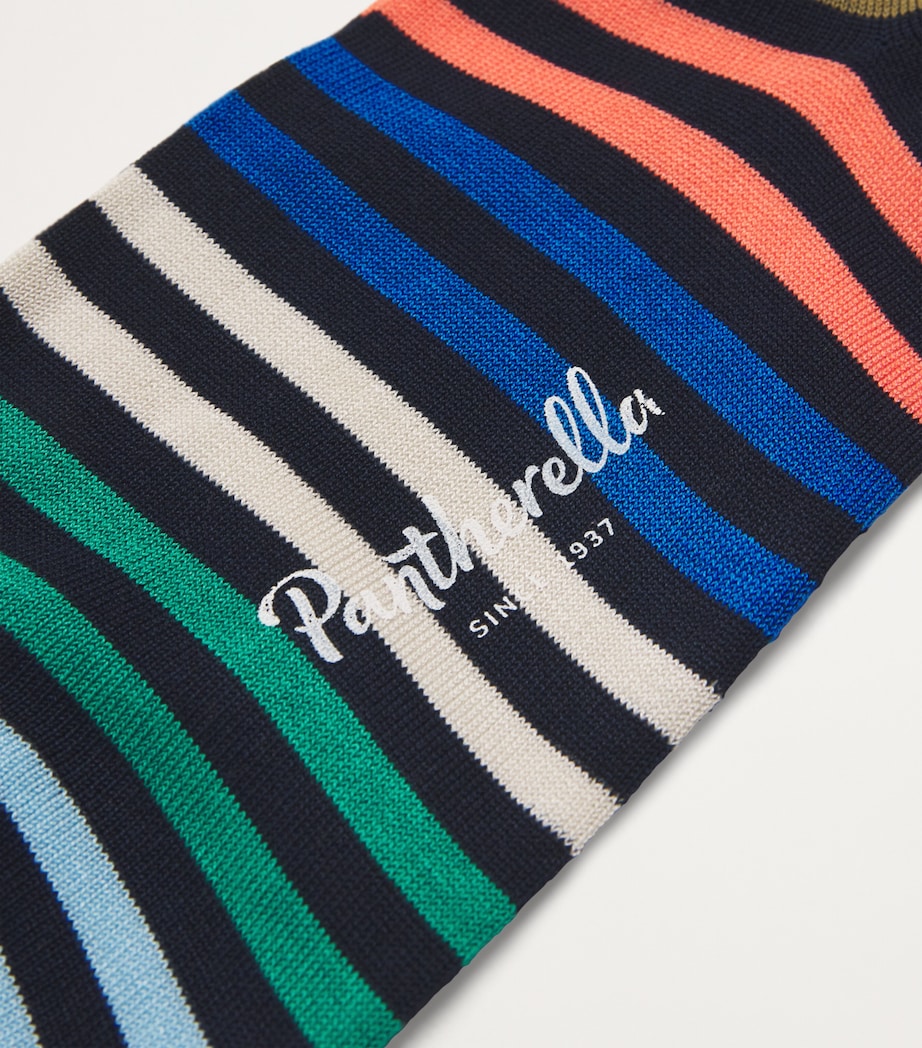 Cotton-Blend Striped Kilburn Socks NAVY 15 Image 2
