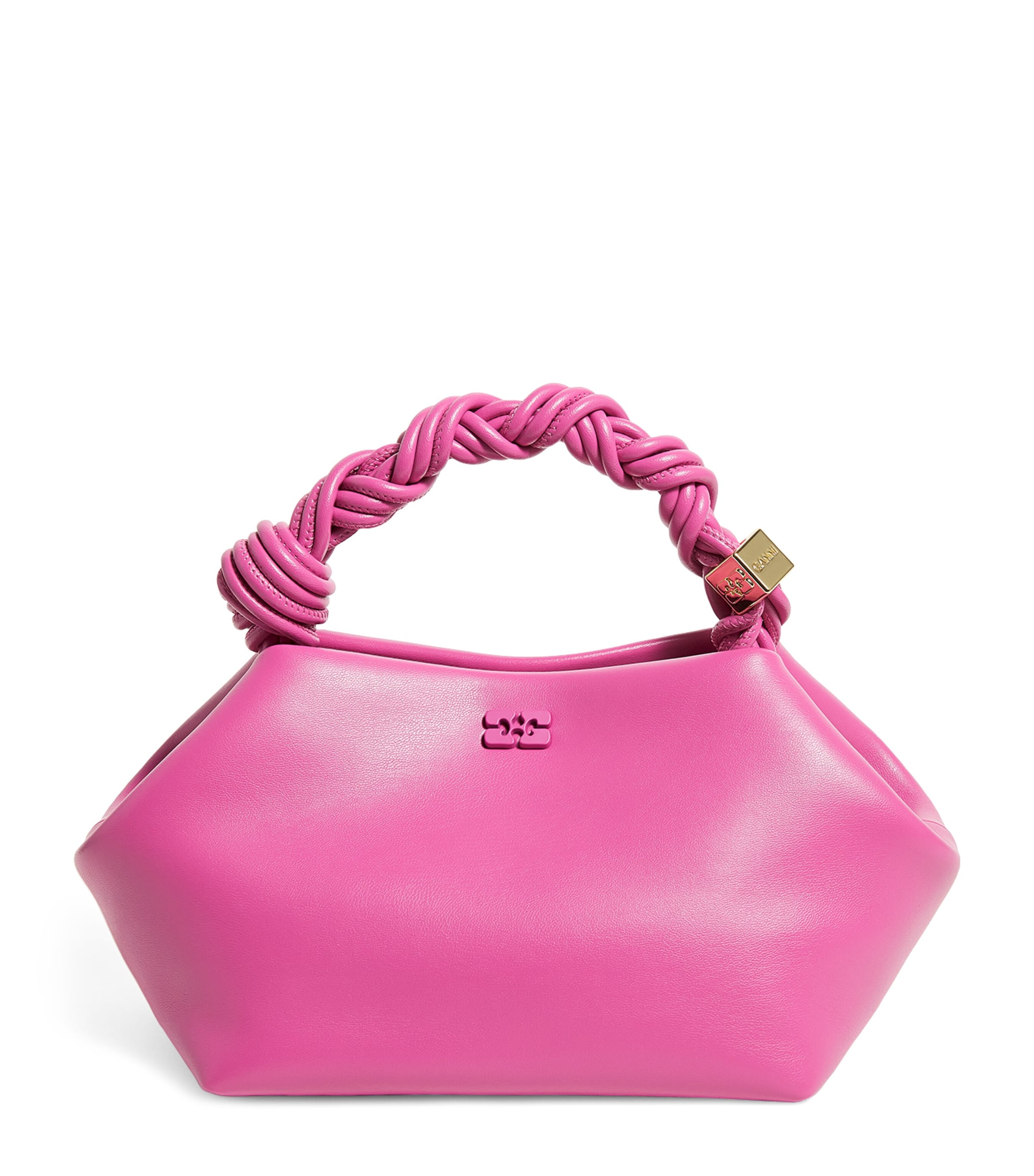 Shop Ganni Small Bou Top-handle Bag In Pink