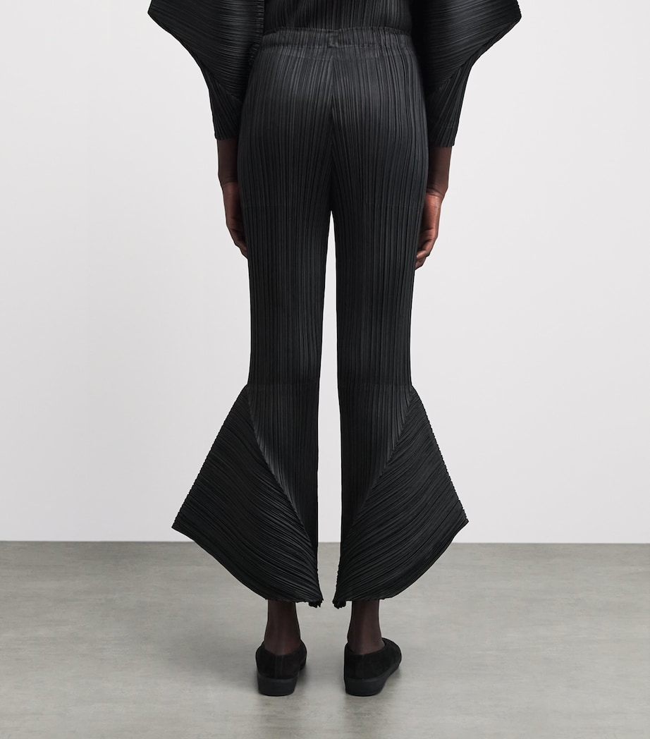 Pleats Please Issey Miyake Womens Skyline Wide-Leg Trousers Black Image 5