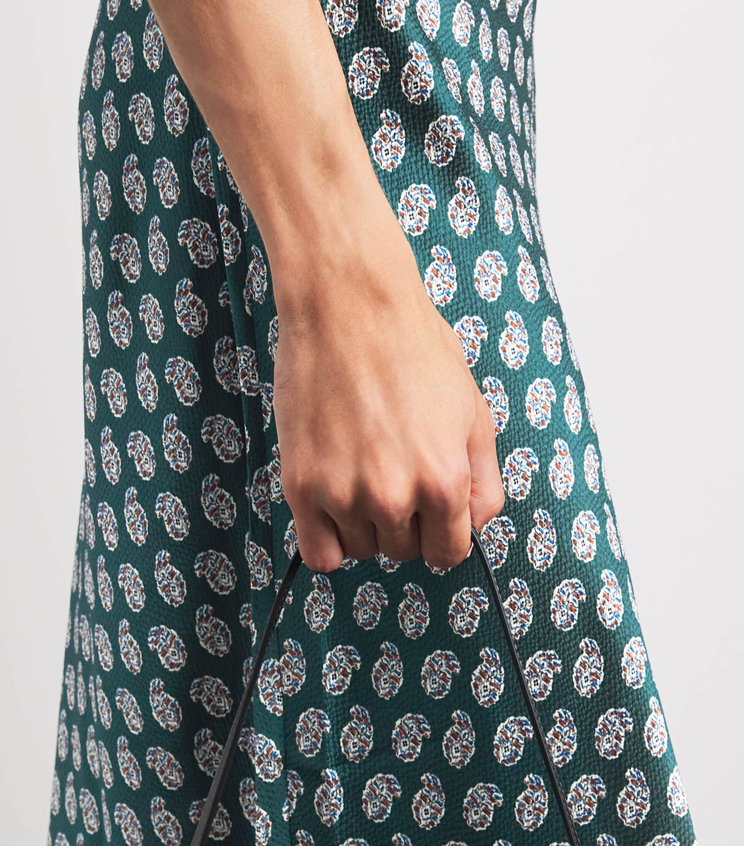 DÔEN Womens Stretch-Silk Mariselle Maxi Dress Chaumont Paisley Image 5