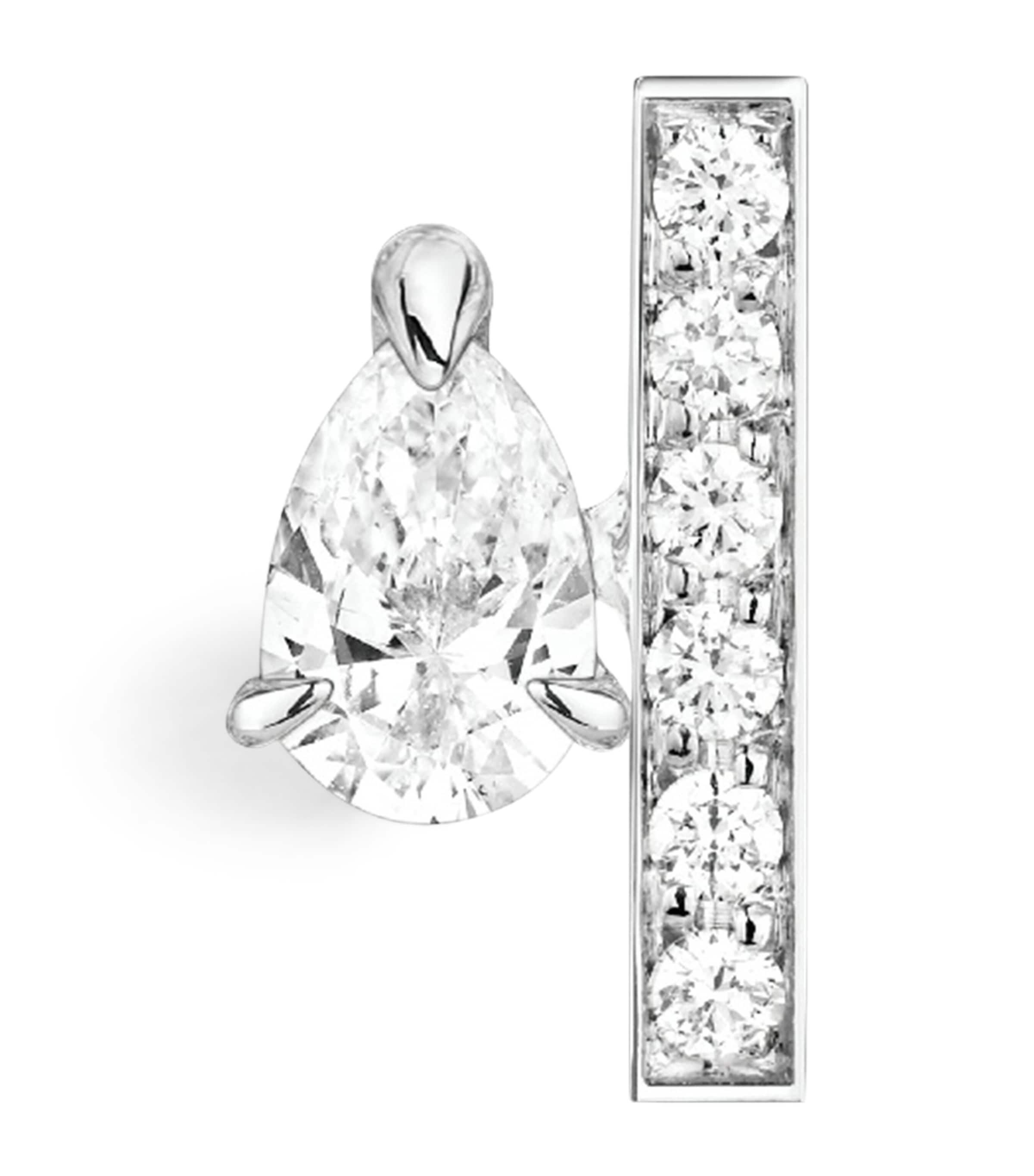 Repossi White Gold and Diamond Serti sur Vide Single Stud Earring White Gold Image 1