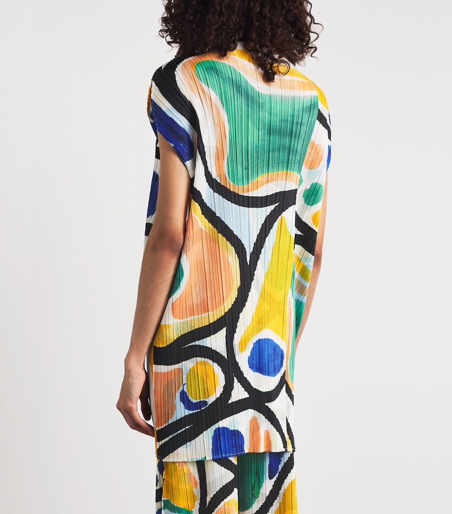 Pleats Please Issey Miyake Womens Printed Roll Tunic Mini Dress Image 5