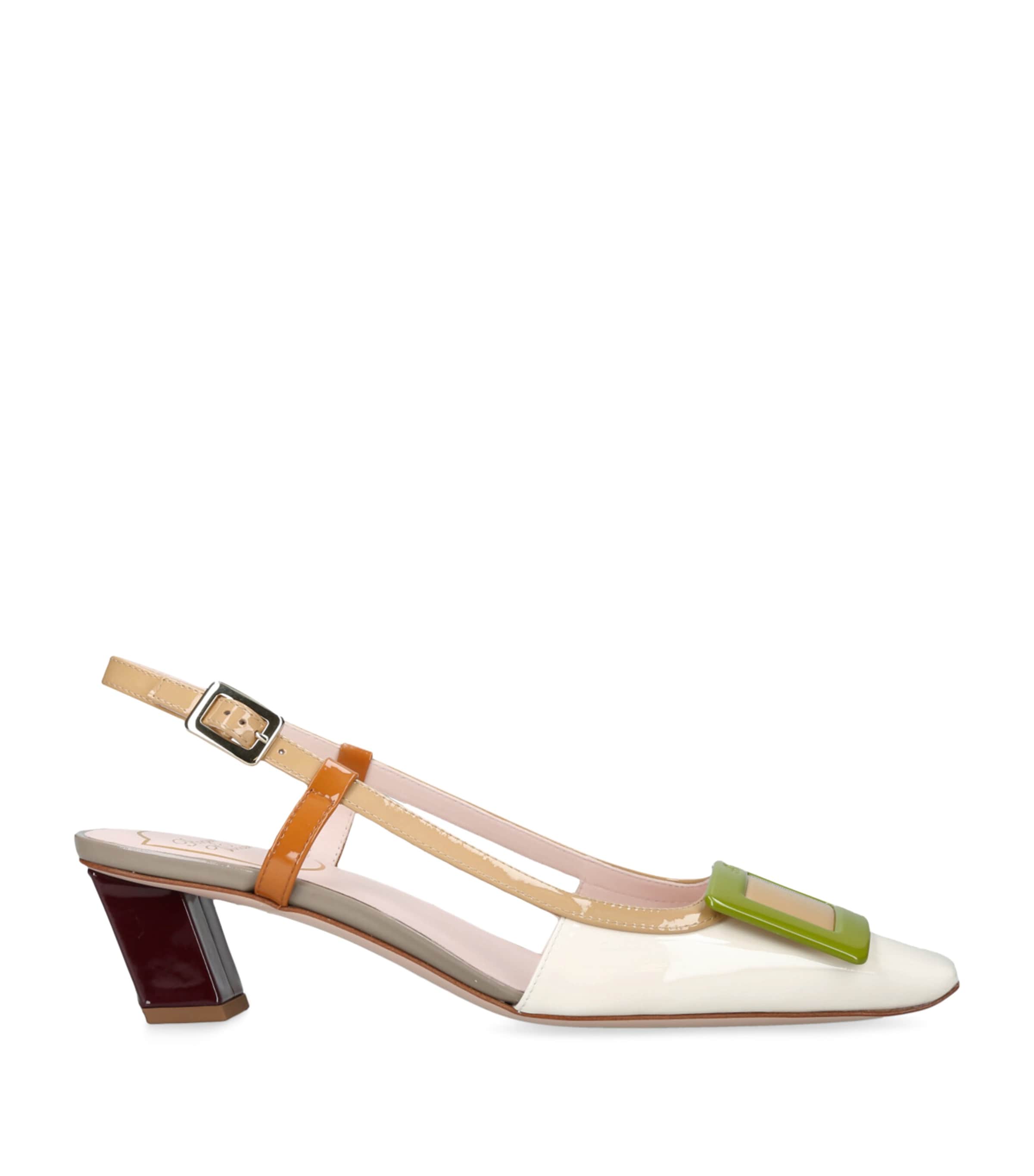 Belle Vivier Slingback Pumps 45 CREAM COMB Image 1