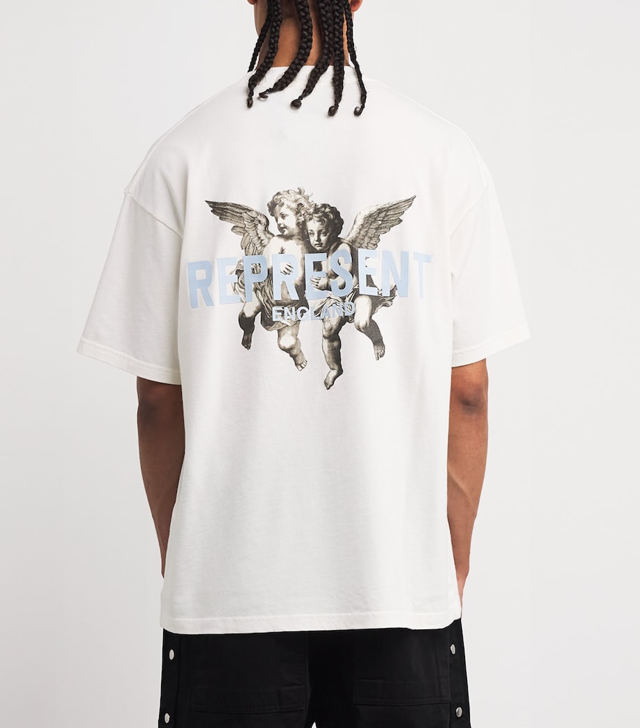 Cotton Legacy Cherub T-Shirt FLAT WHITE Image 4