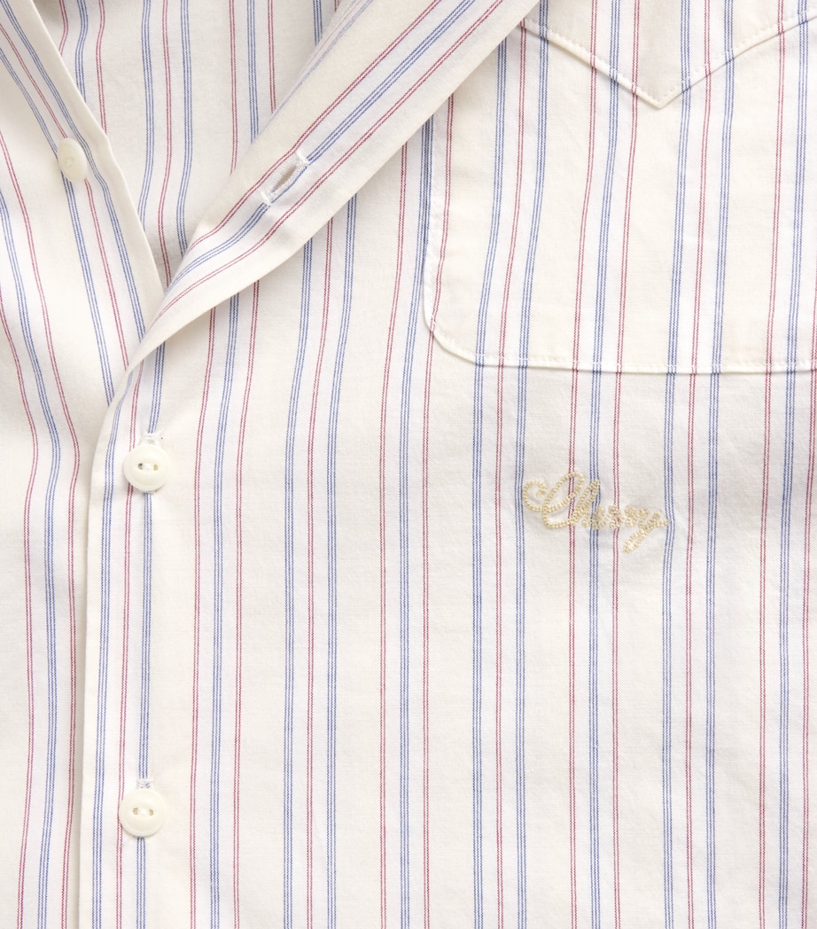 Cherry Los Angeles Mens Stripe Western Mechanic Shirt Image 6
