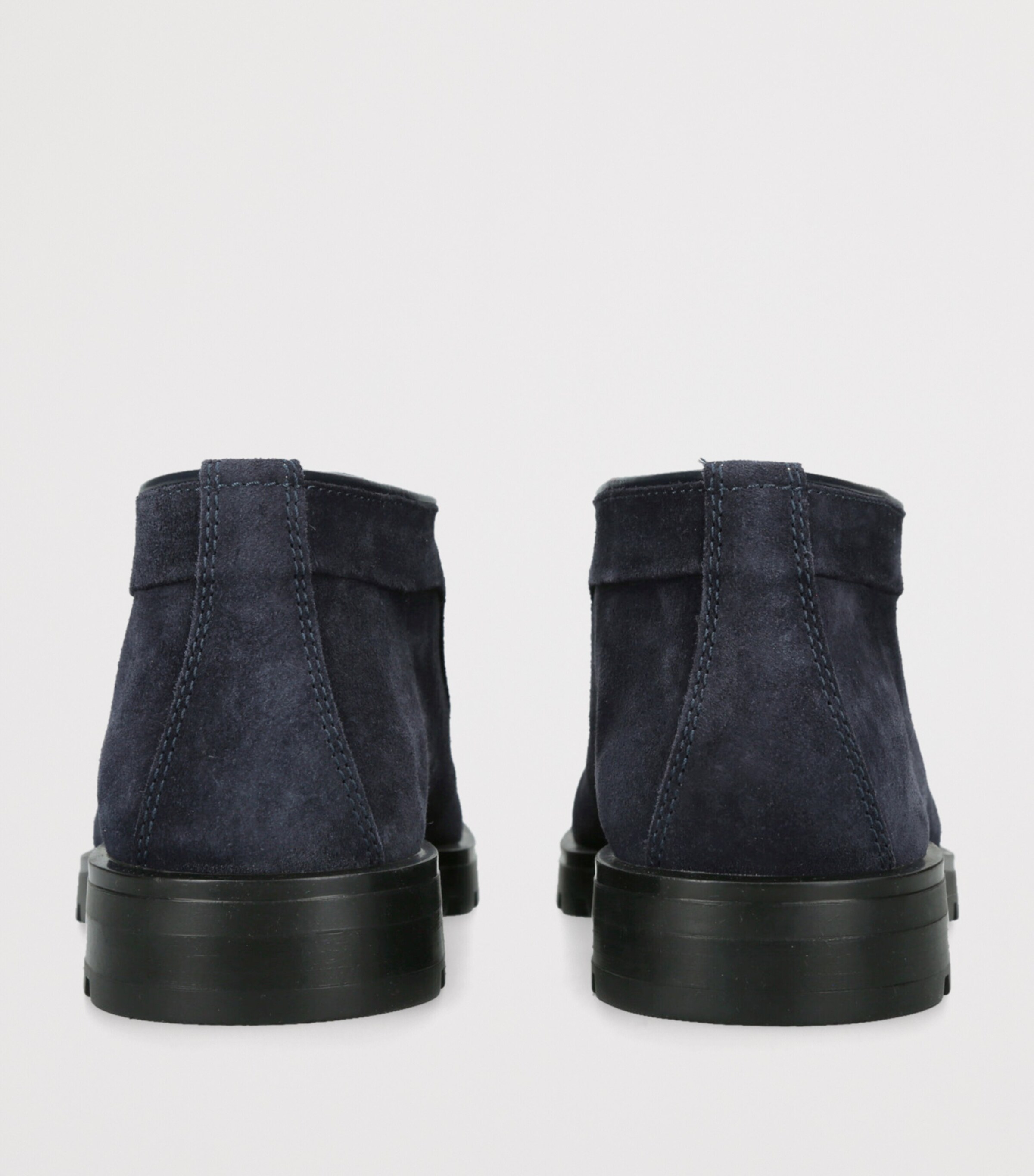 Santoni Suede Detroit Roccia Shear Loafers Navy Image 2