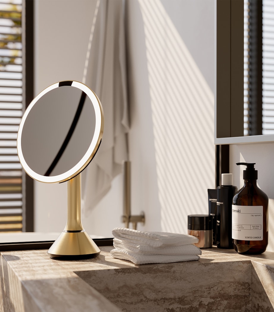 Simplehuman Round Sensor Touch Mirror Brass Stn Steel Image 4