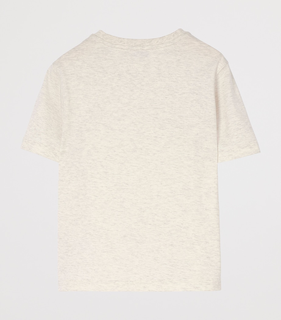 Burberry Kids Cotton Knight Stamp T-Shirt (4-12 Years) White Melange Image 2