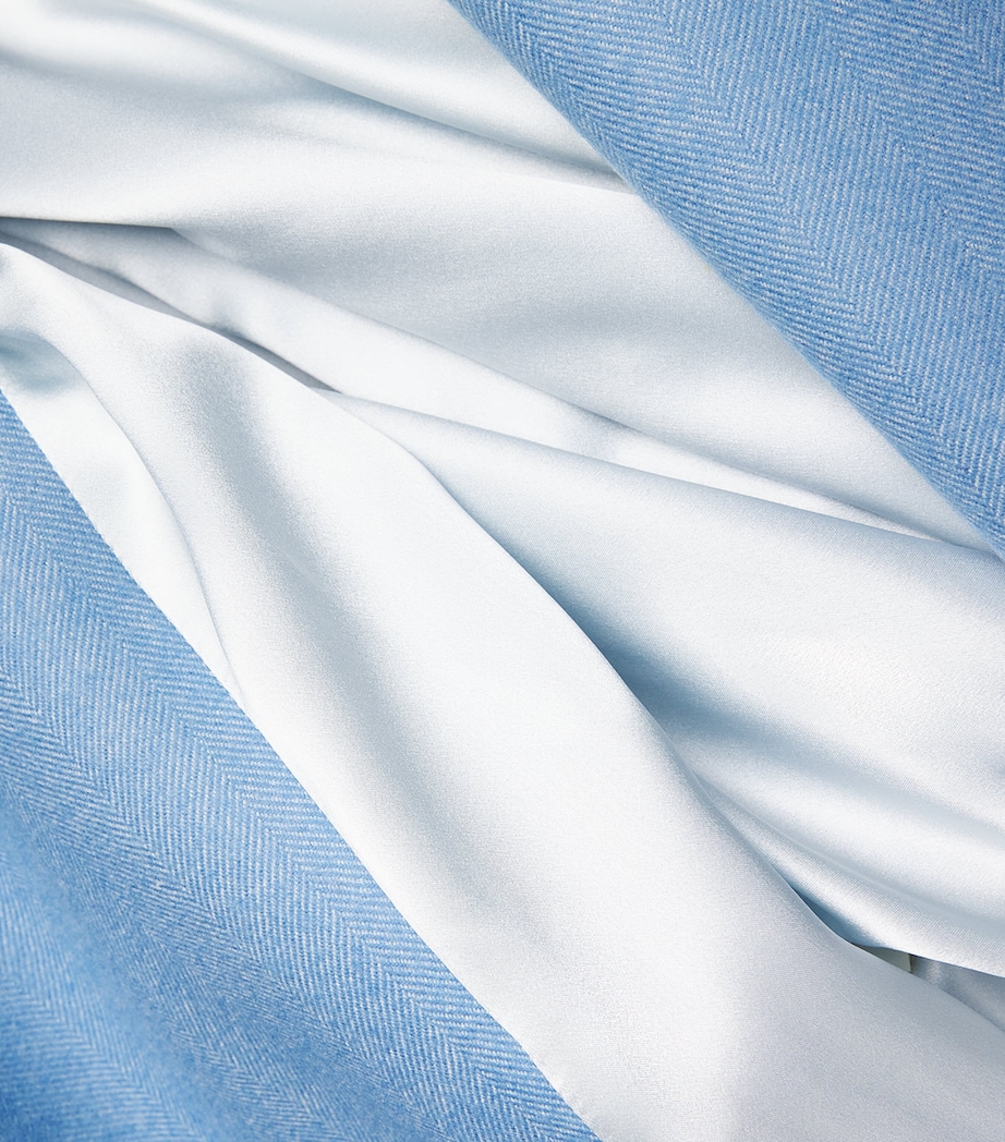 Merino Wool Herringbone Dressing Gown BLUEBELL Image 5