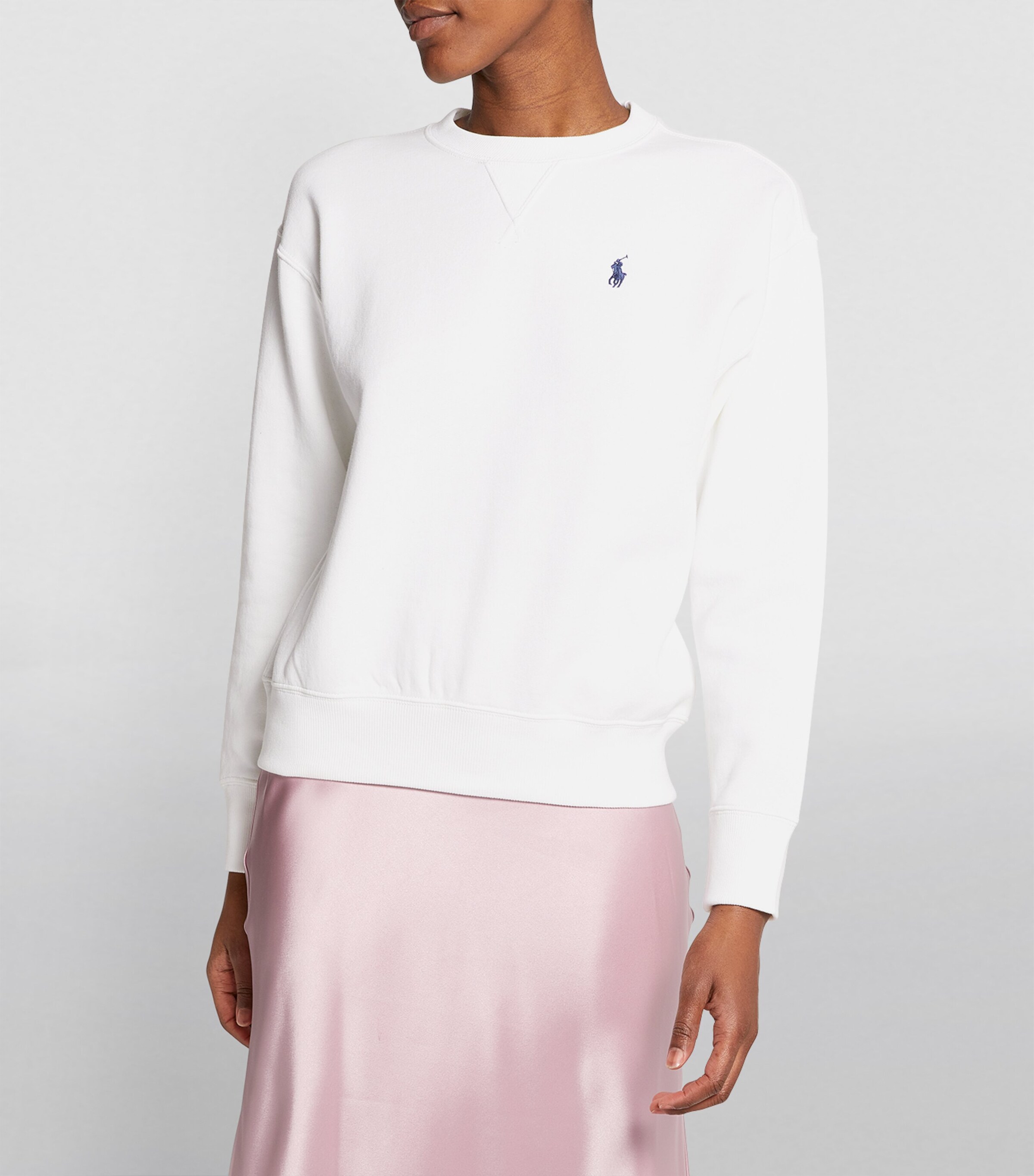 Polo Ralph Lauren Womens Polo Crew Neck Sweatshirt White Image 3