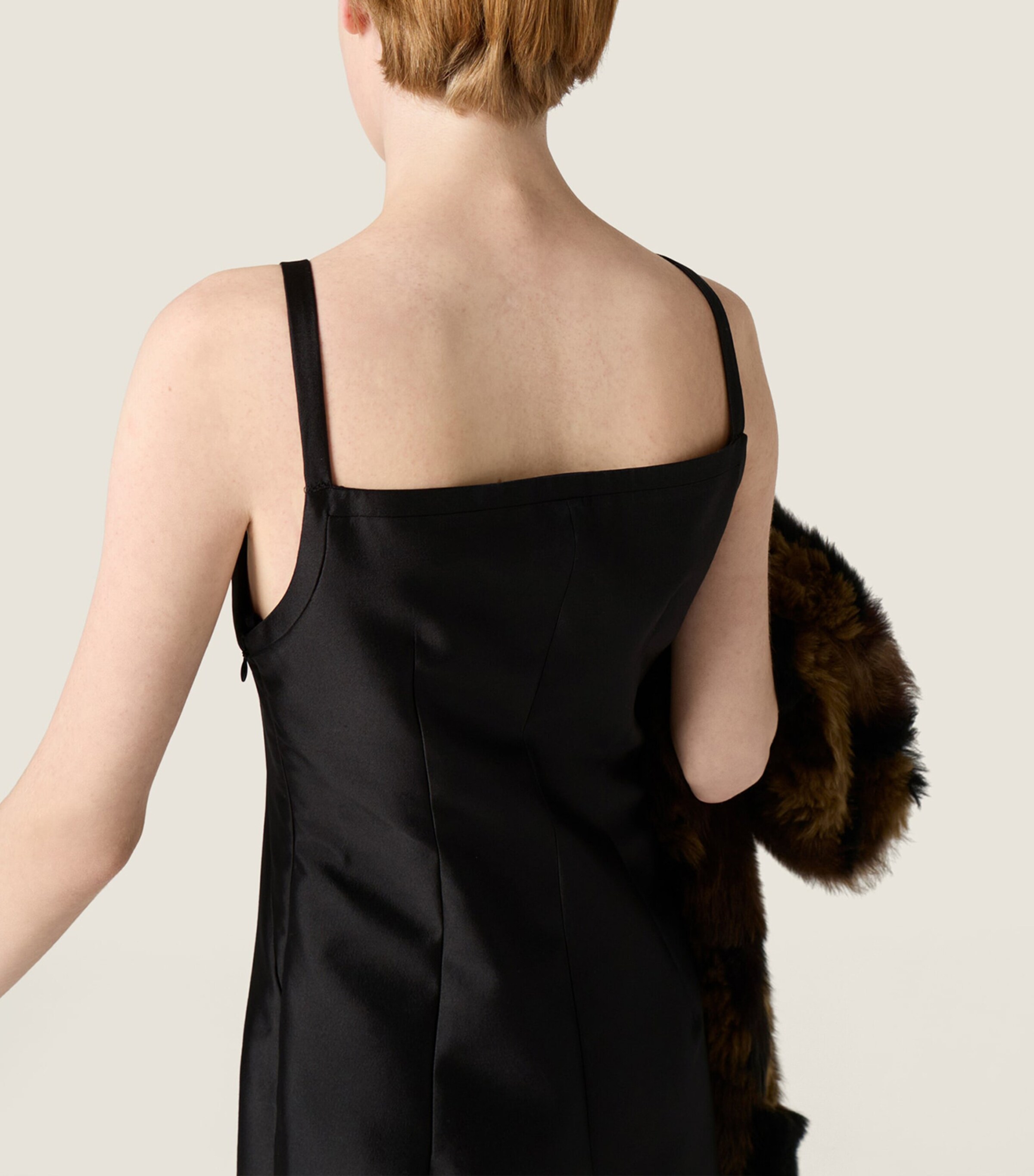 Miu Miu Womens Silk-Wool Bow Mini Dress Image 5