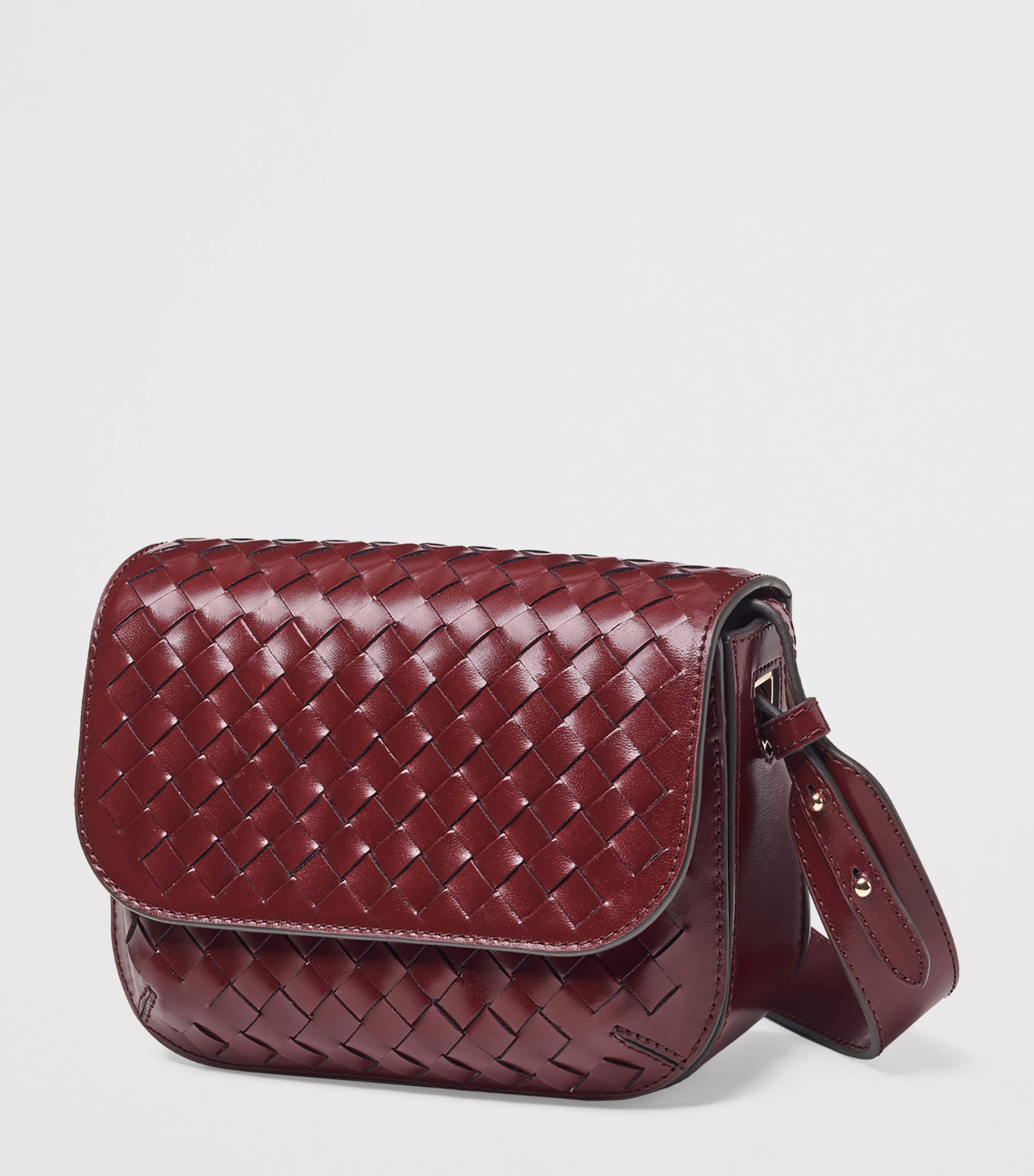 Leather Ella Cross-Body Bag BURGUNDY Image 2